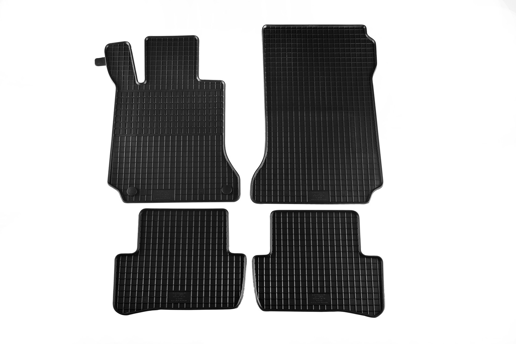 PETEX Гумени патосници за Mercedes C класа W204 седан караван 2007-2014 E класа C207 купе кабрио 2009-2017 4 дела црни B062