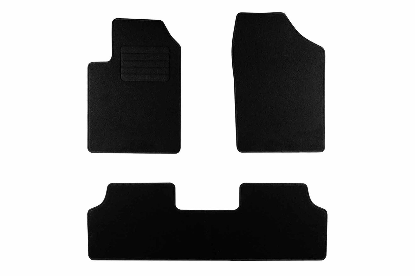 RIGUM Платнени патосници за Citroen Berlingo, Peugeot Partner 1999-2008, 3 дела, црни