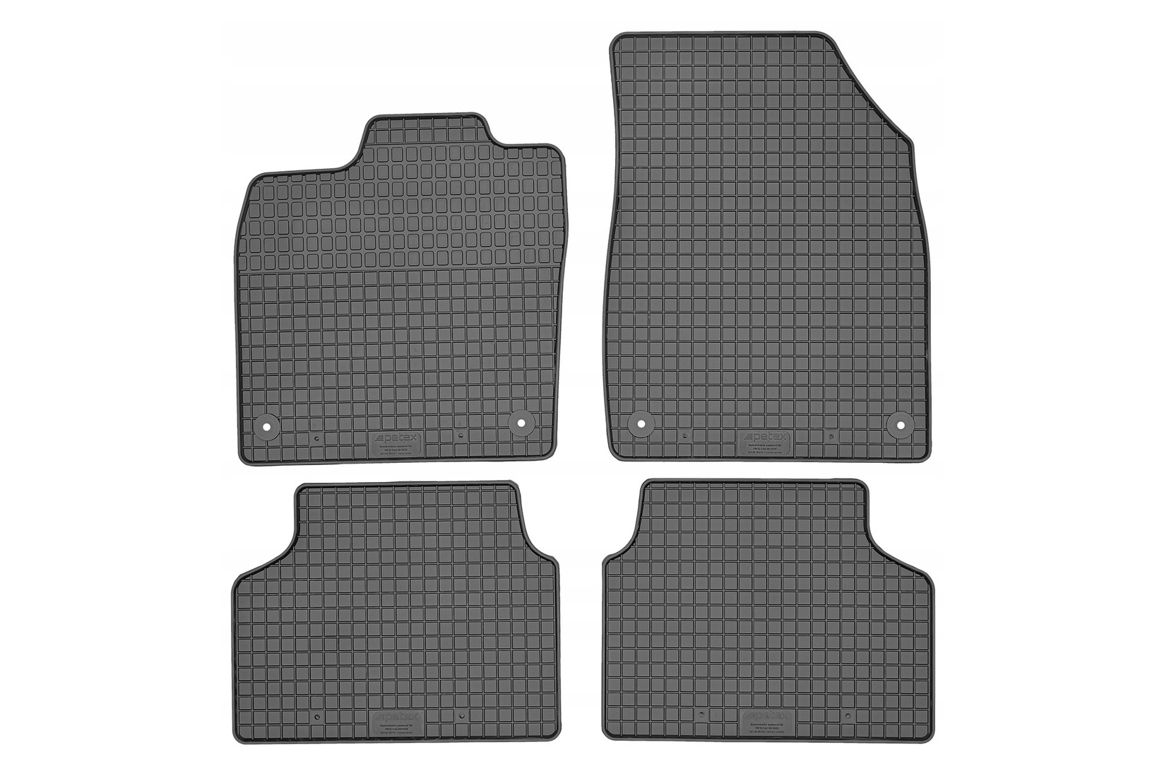 PETEX Гумени патосници за Volkswagen ID.3 по 2020 година 4 бројки црни