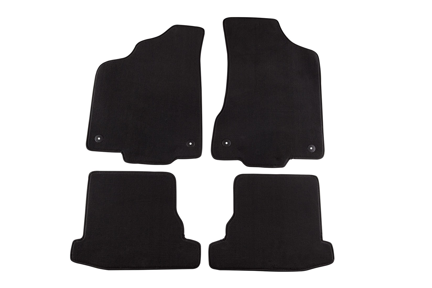 PETEX Платнени патосници за VW Polo 2000-07/2001 4 делови црни (B014) Style материјал