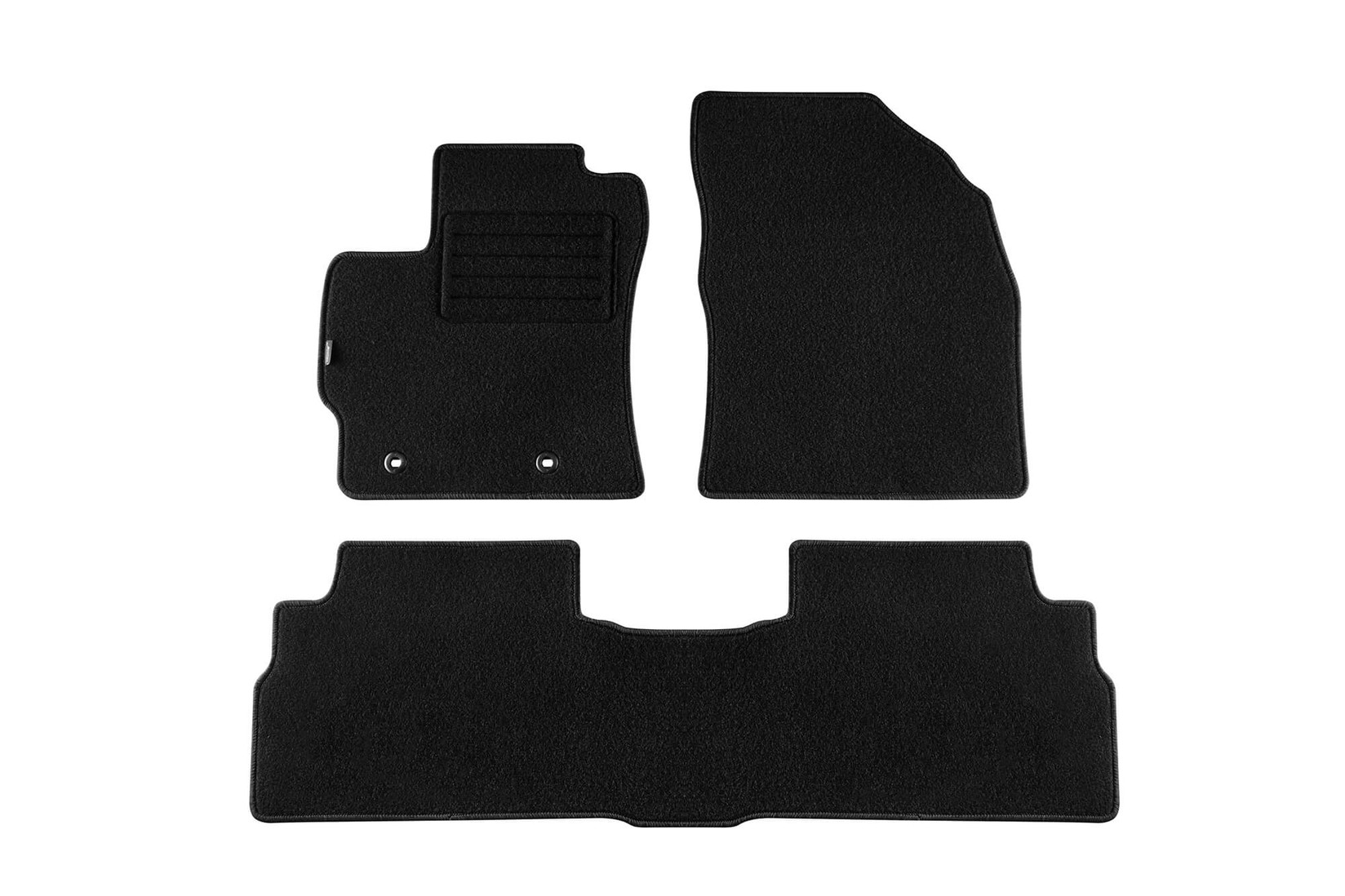 PETEX Платнени патосници за Toyota Verso 5 места после 2013 година 3 делови , црни , REX материјал