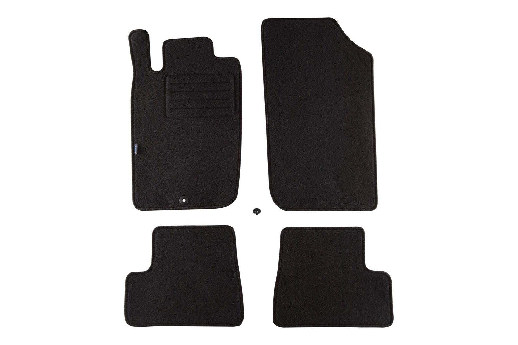 PETEX Платнени патосници за Peugeot 206 CC 01/2001-01/2007 4 делови црни (B001) Rex материјал