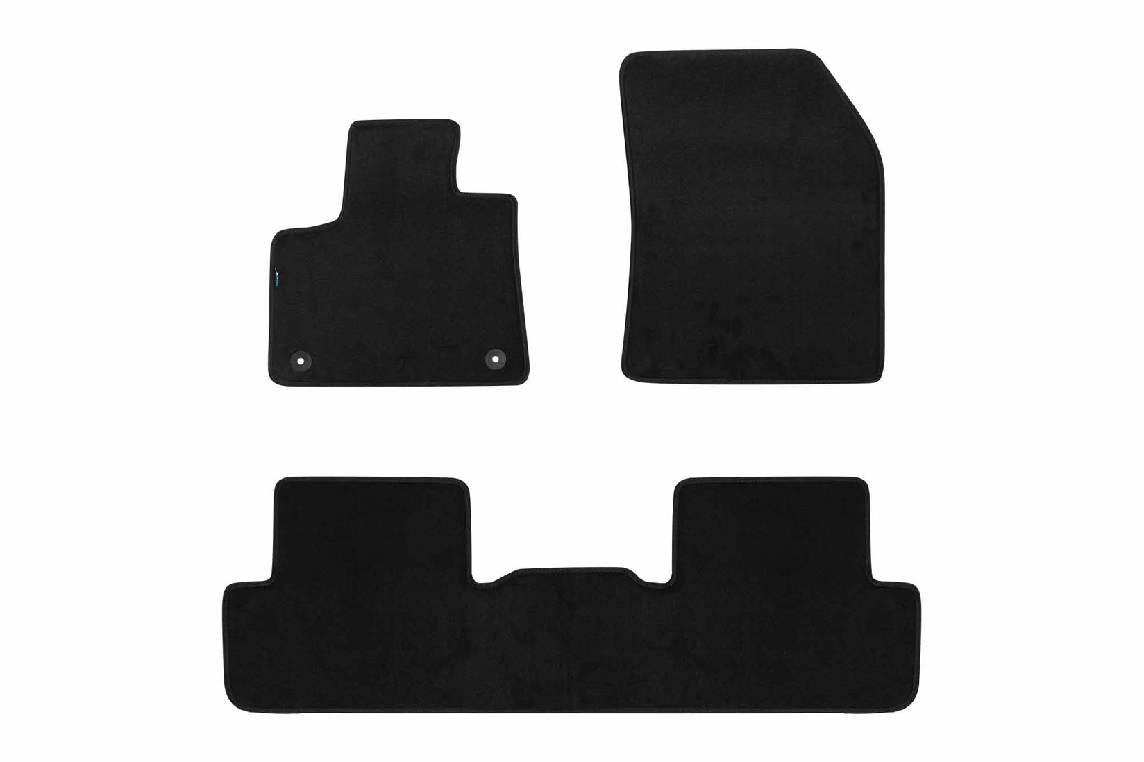 PETEX Платнени патосници за Citroen DS7 Crossback после 2018 година, 3 дела, црни, STYLE материјал