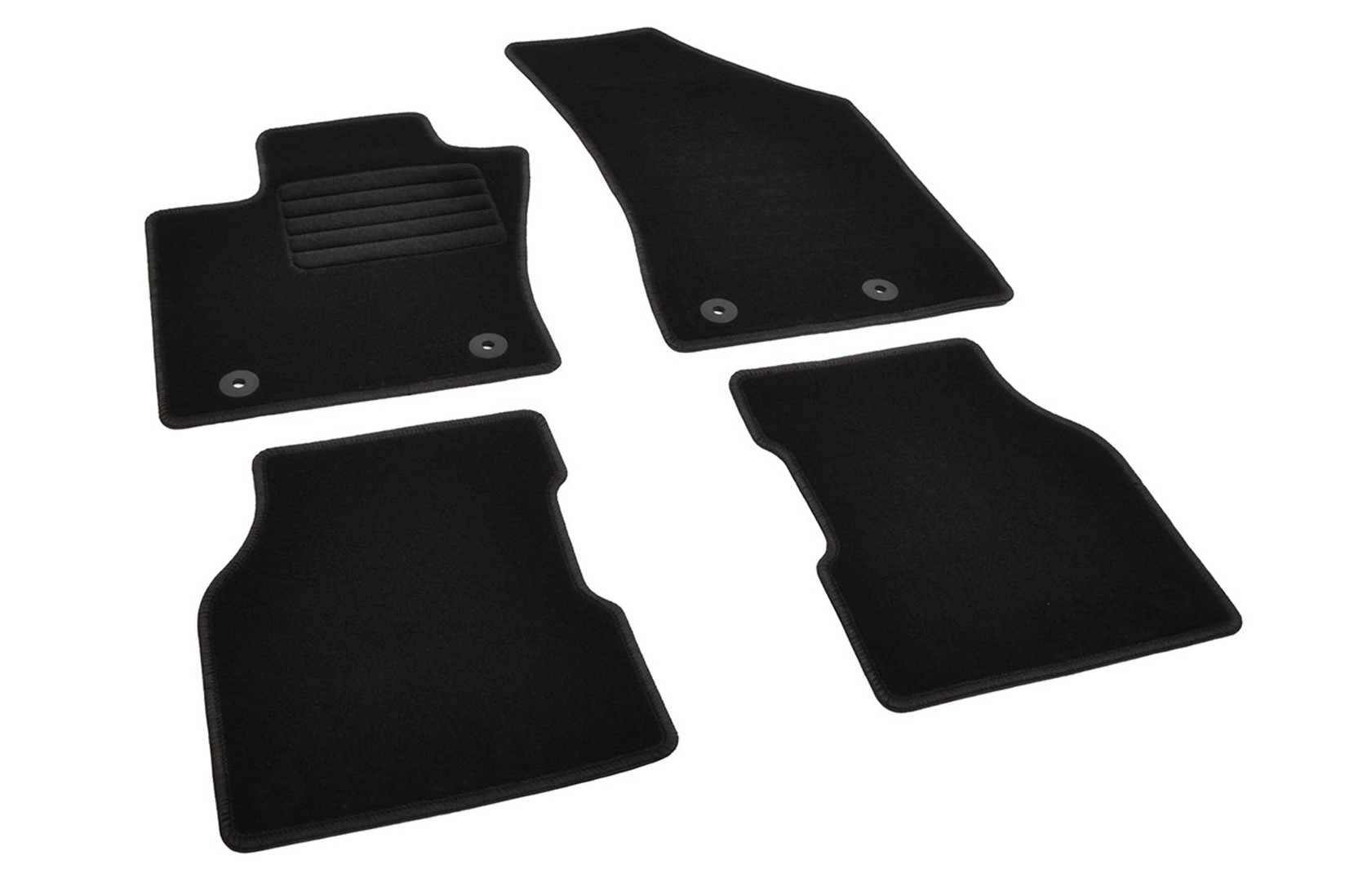 RIGUM Платнени патосници за Jeep Compass, Compass MHEV по 2017 година, 4 дела, црни