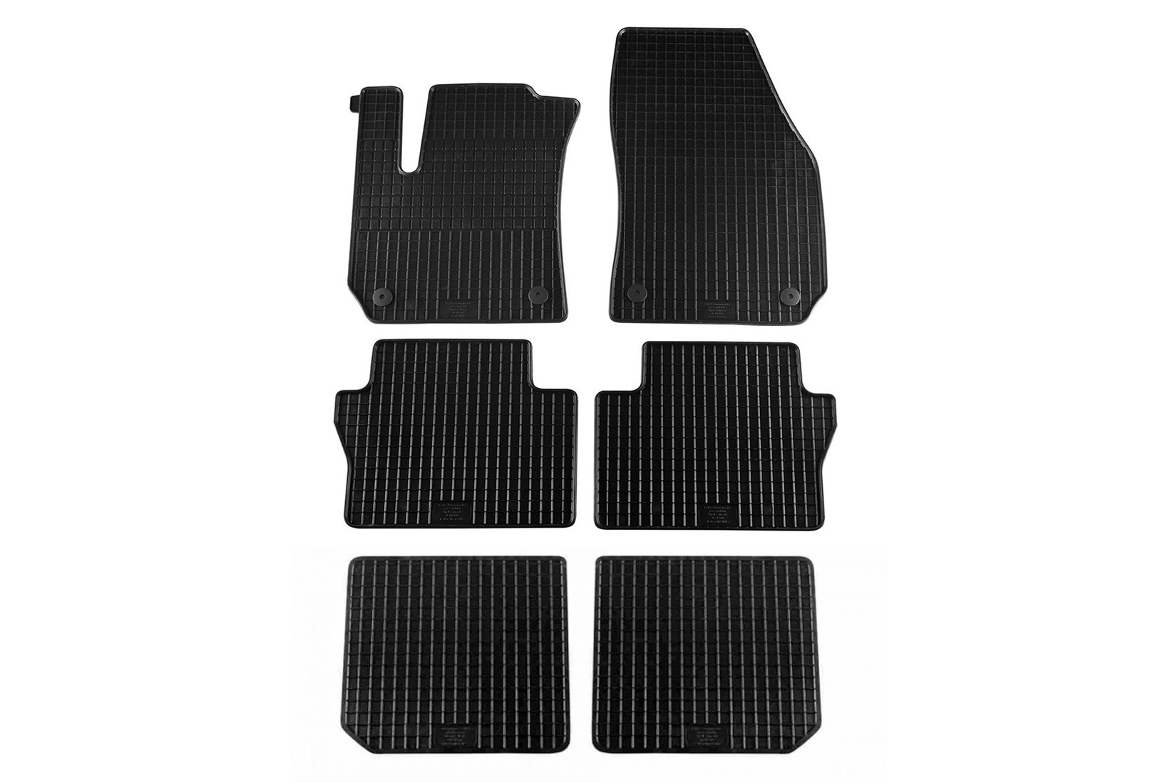 PETEX Гумени патосници за Opel Zafira B 2005-2014 6 дела црни B034