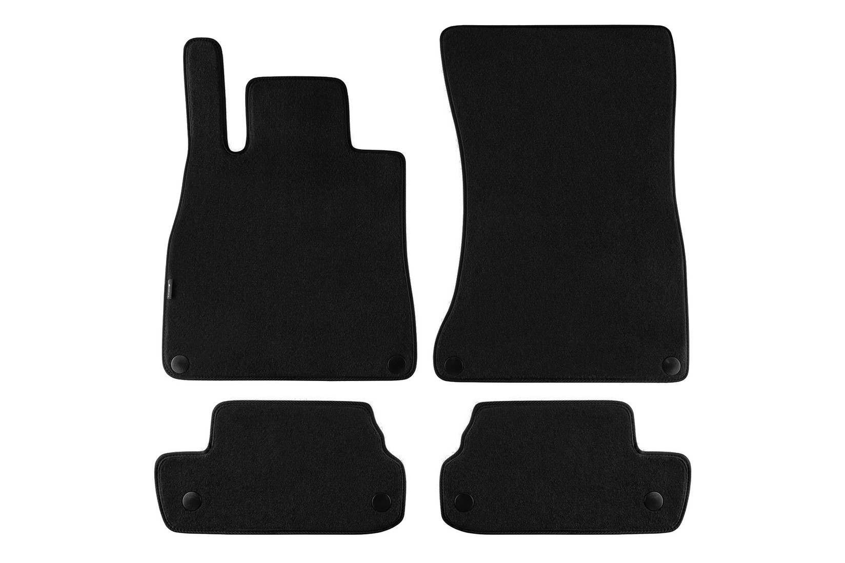 PETEX Платнени патосници за Mercedes S класа C217 купе 2014-2020, 4 дела, црни, материјал Style, захват B068