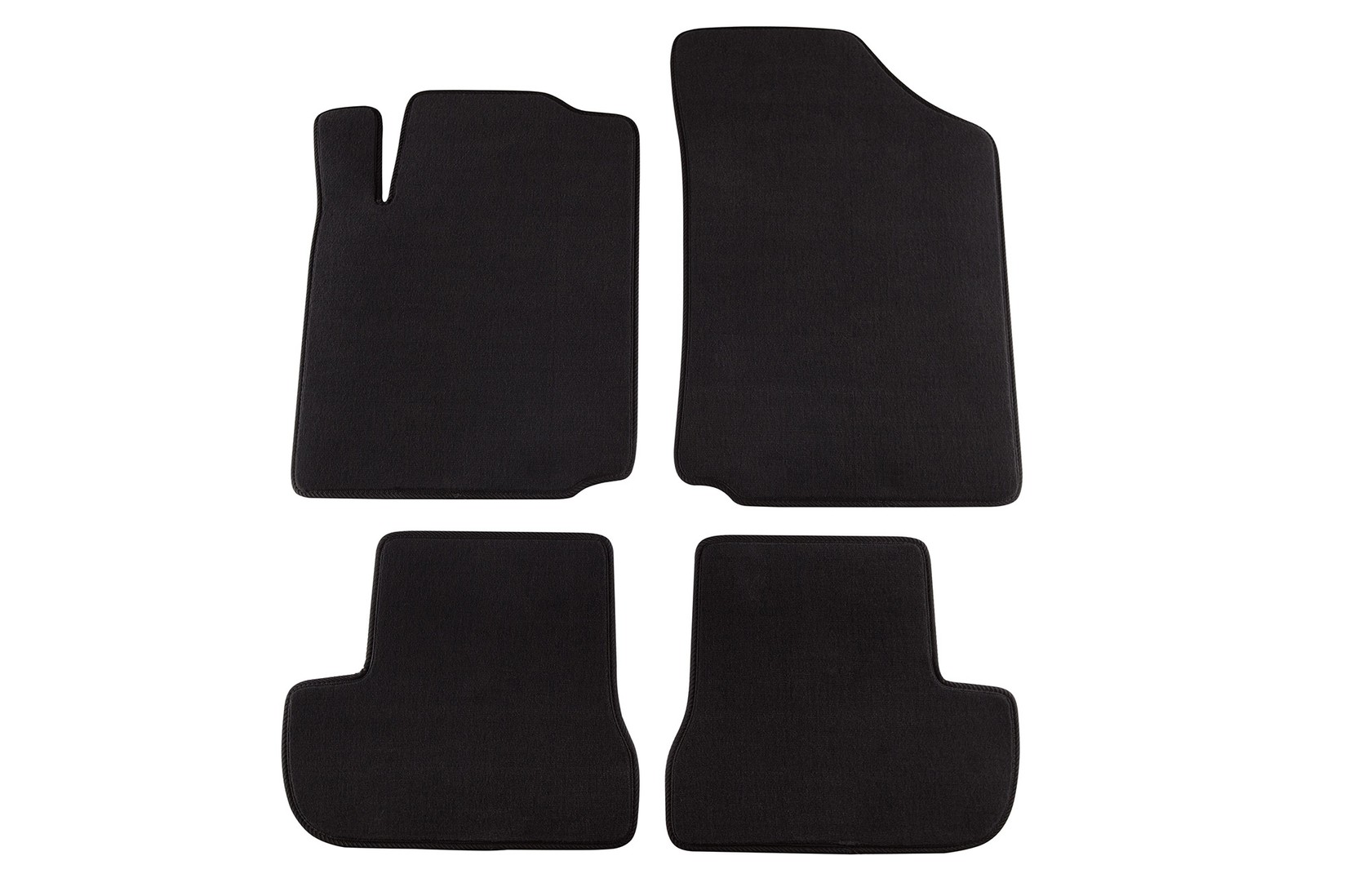 PETEX Платнени патосници за Citroen C2 10/2003 => 4 делови црни (KL02) Style материјал