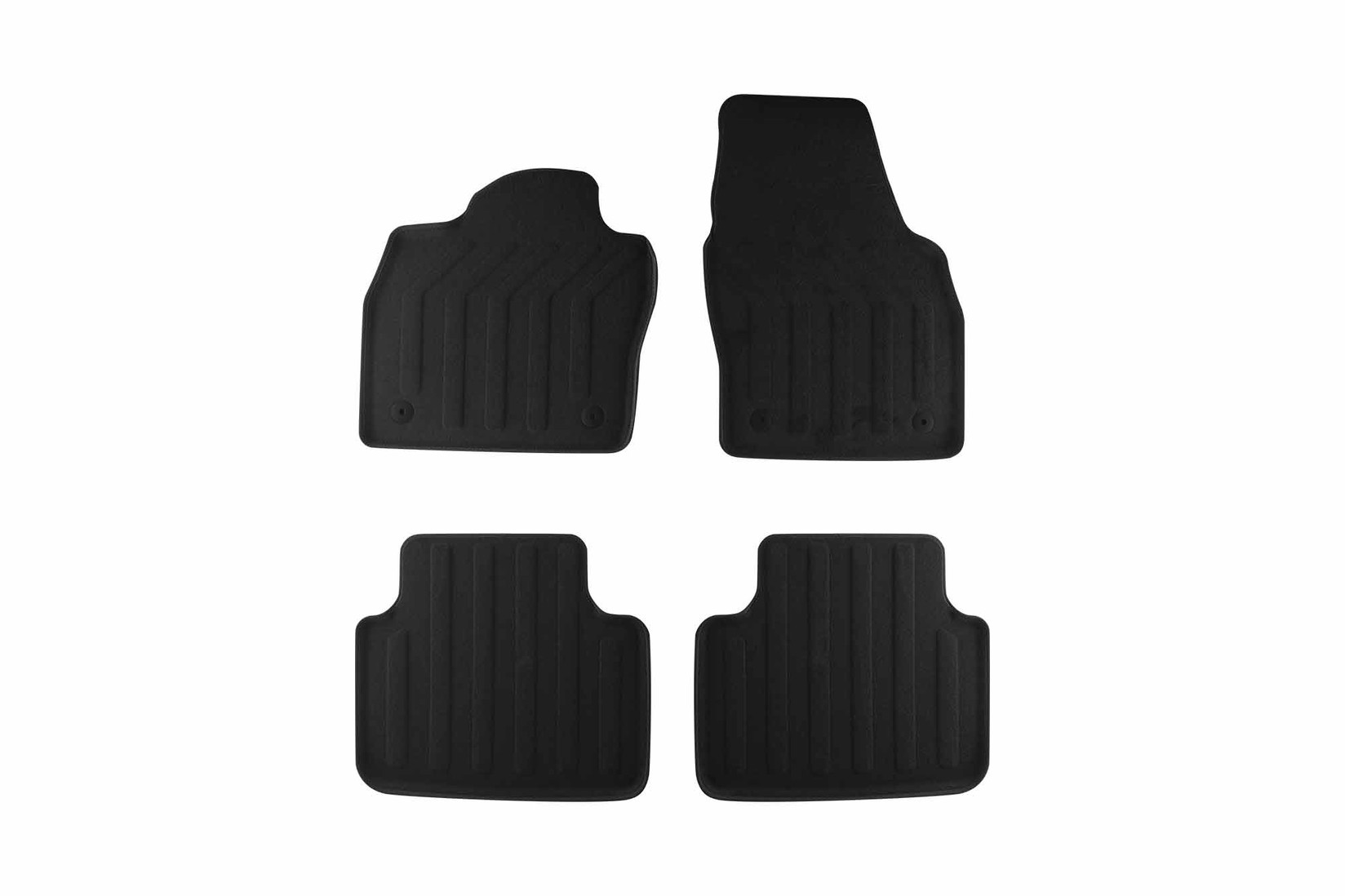 GUMARNY ZUBRI 3D Платнени патосници за Skoda Scala по 2019 година, Skoda Kamiq по 2020 година, 4 дела, црни