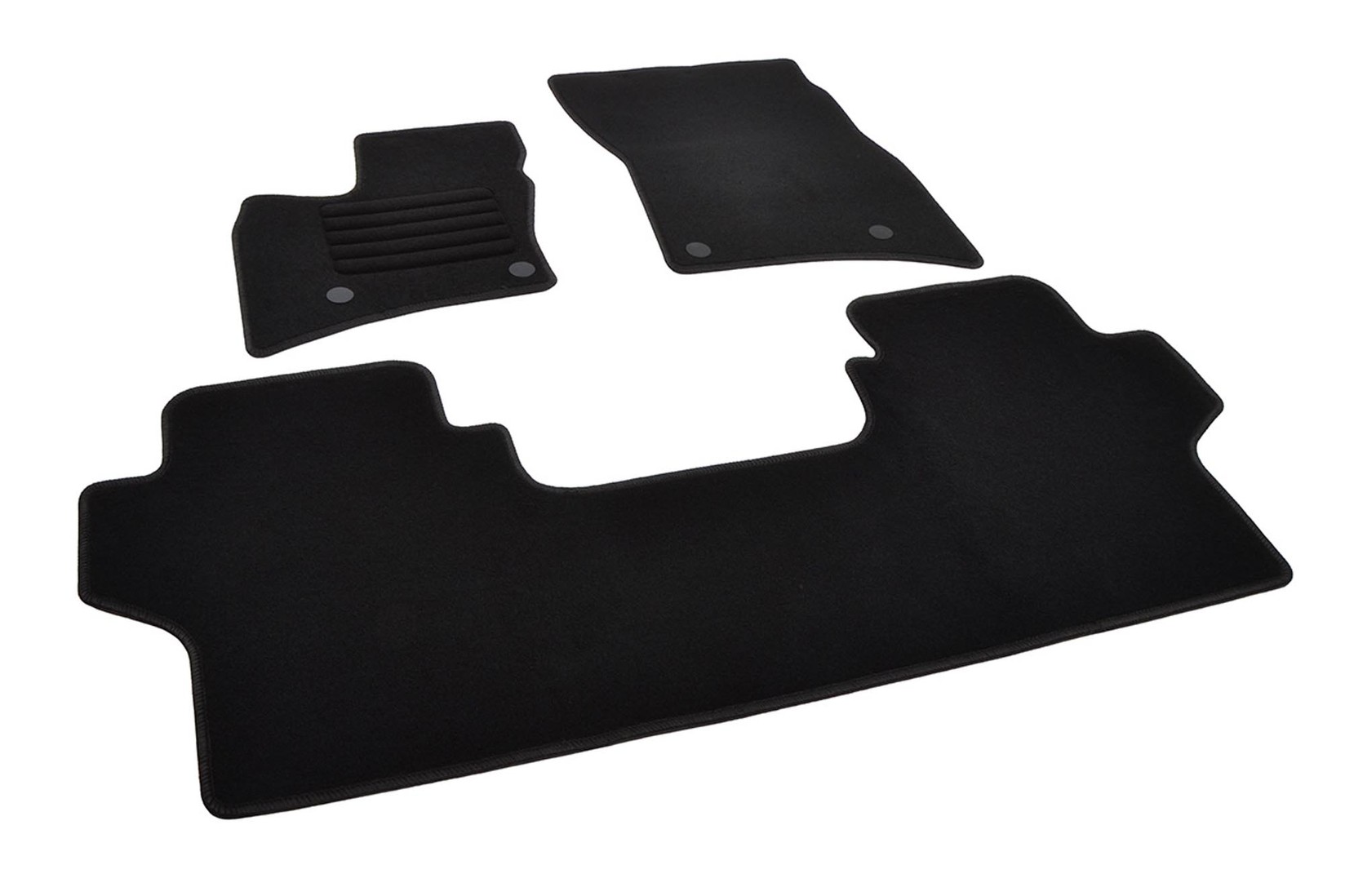 RIGUM Платнени патосници за Land Rover Defender 90 по 2020 година, 3 дела, црни