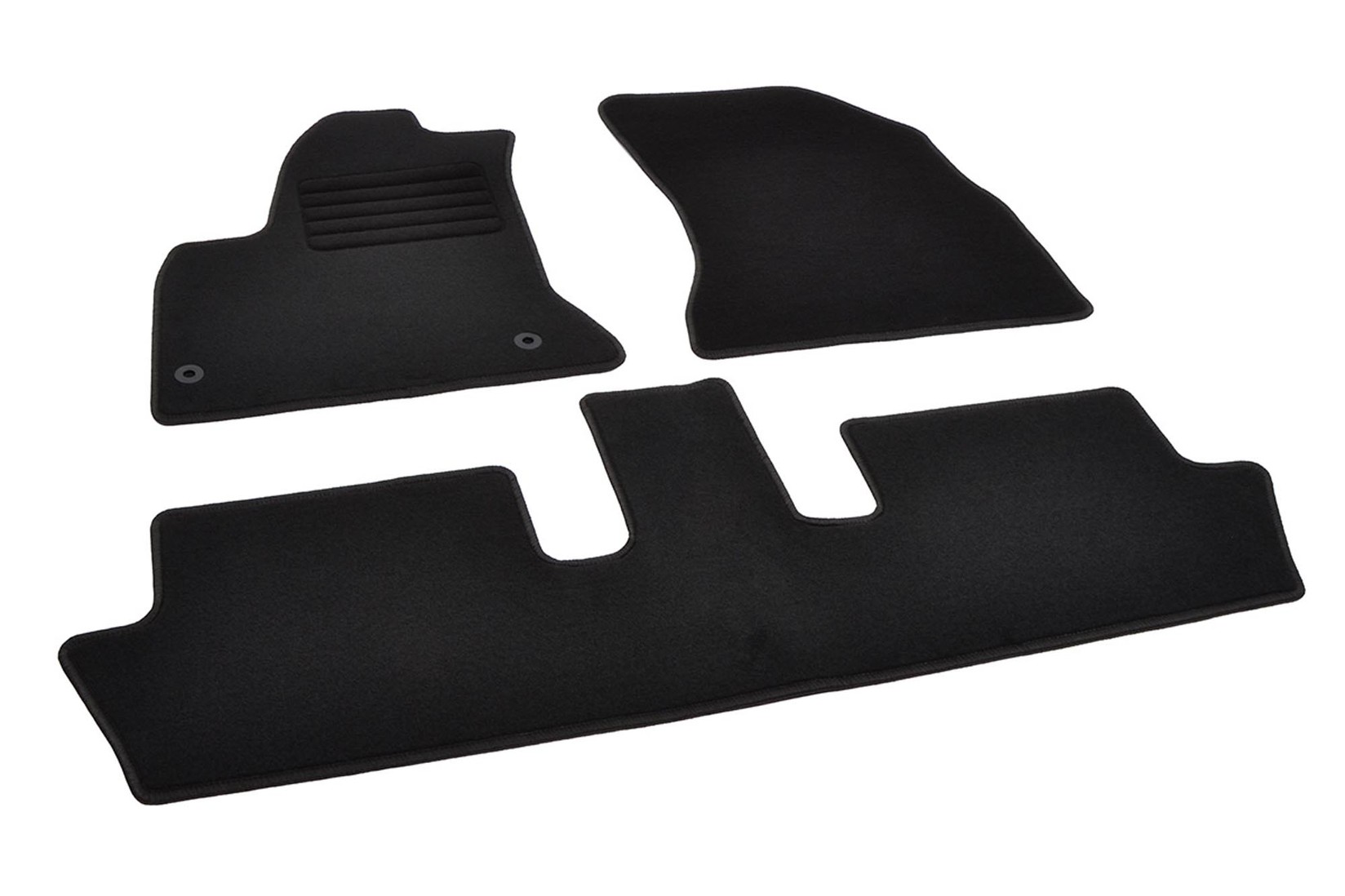 RIGUM Платнени патосници за Citroen C4 Picasso 2006-2013 со 5 места, 3 дела, црни