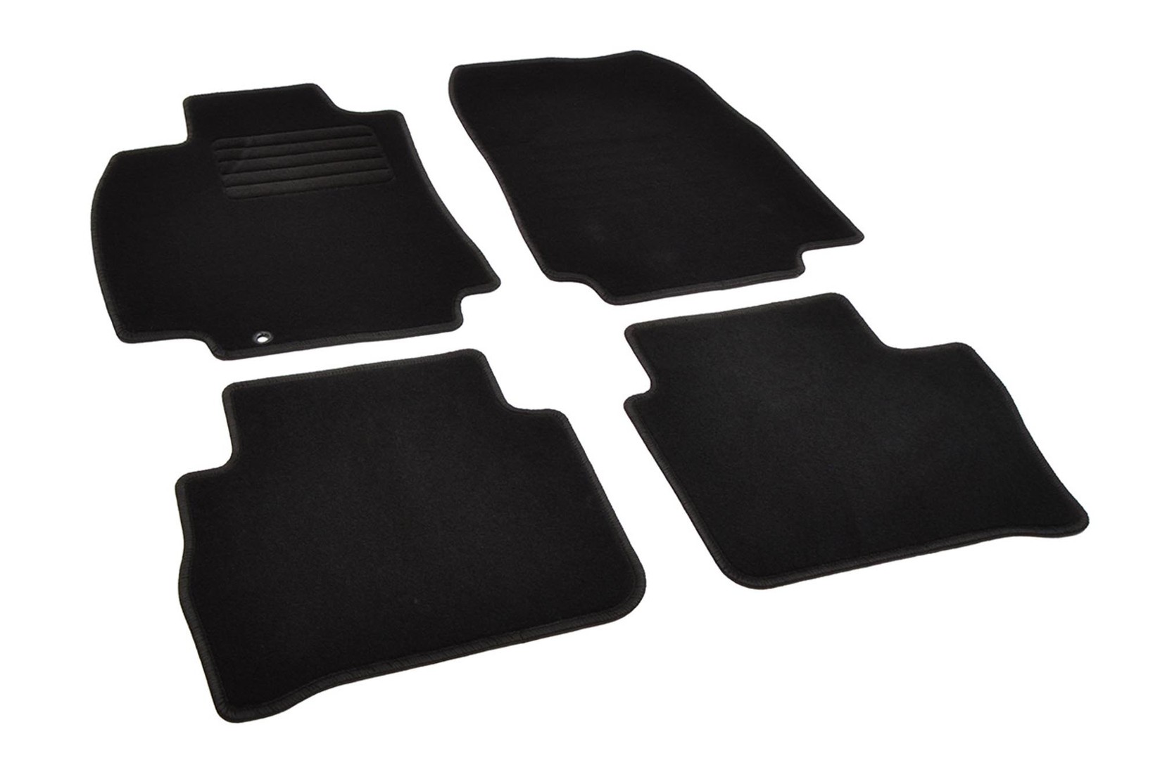 RIGUM Платнени патосници за Nissan Tiida хечбек, седан 2007-2012, 4 дела, црни