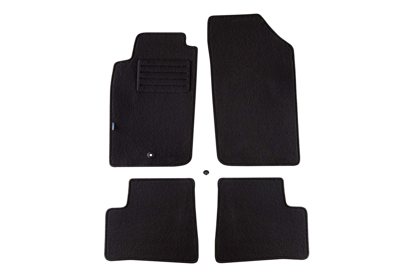 PETEX Платнени патосници за Peugeot 206 1998-03/2009/206 SW 08/2002-07/2007 4 делови црни (B001) Rex материјал