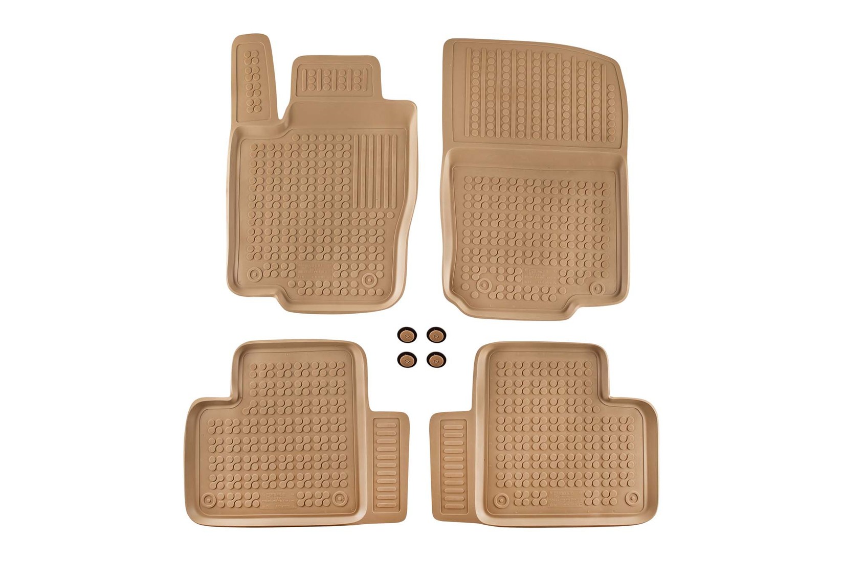 REZAW-PLAST Гумени патосници за Mercedes ML W166 2011-2015 GL X166 2012-2015 GLE W166 GLE купе C295 2015-2019 4 дела кремави