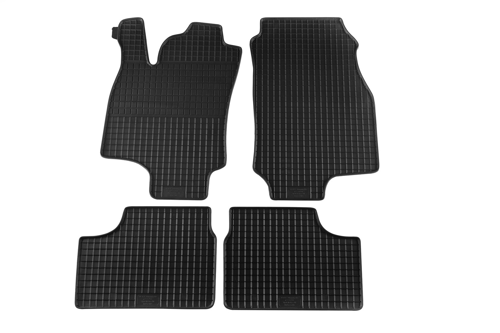 PETEX Гумени патосници за Opel Astra G 1998-2004 Astra G купе 2000-2001 4 дела црни