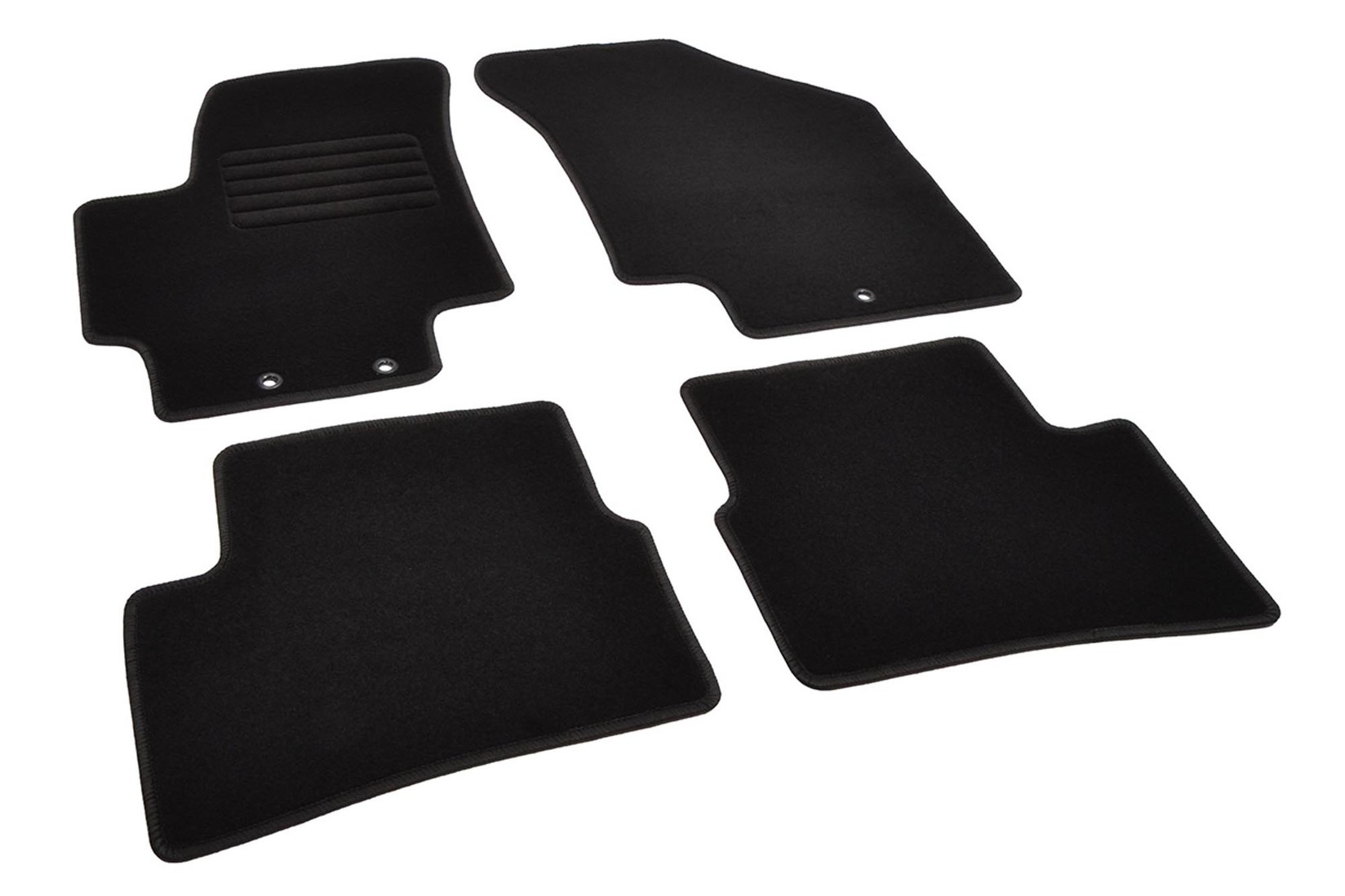 RIGUM Платнени патосници за Kia Rio 2006-2011, 4 дела, црни