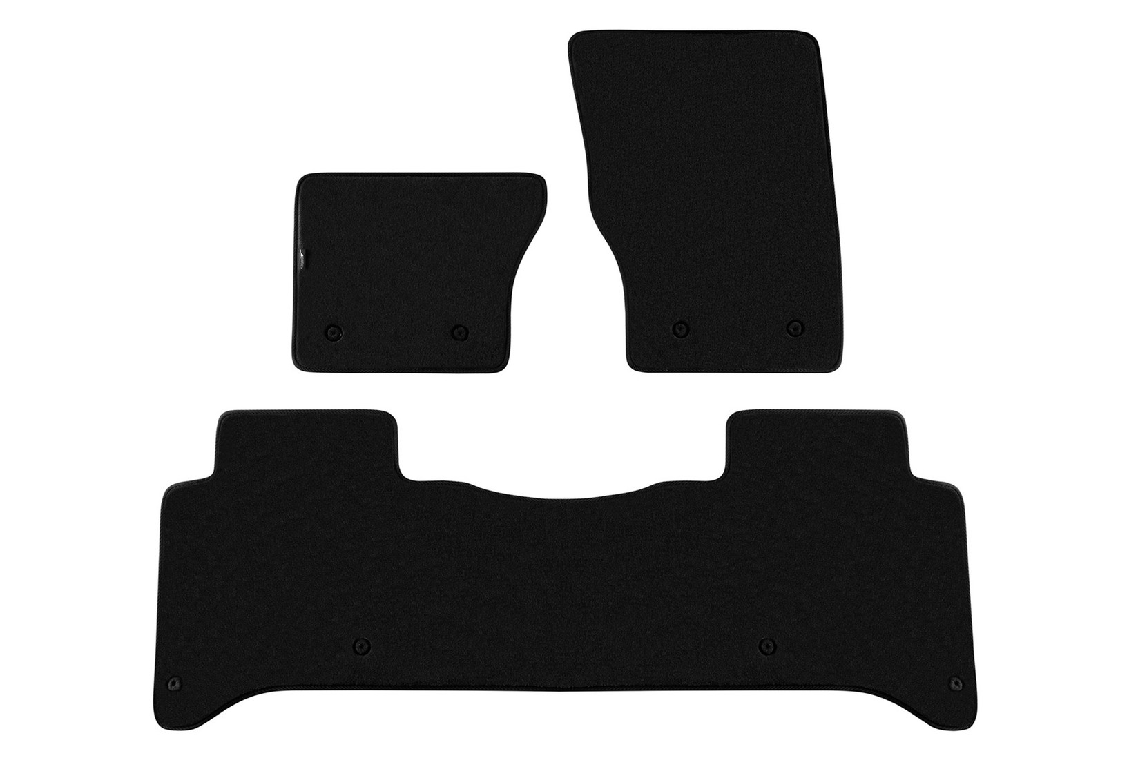 PETEX Платнени патосници за Range Rover L405 по 2015 година, 3 дела, црни, материјал Style, захват B158