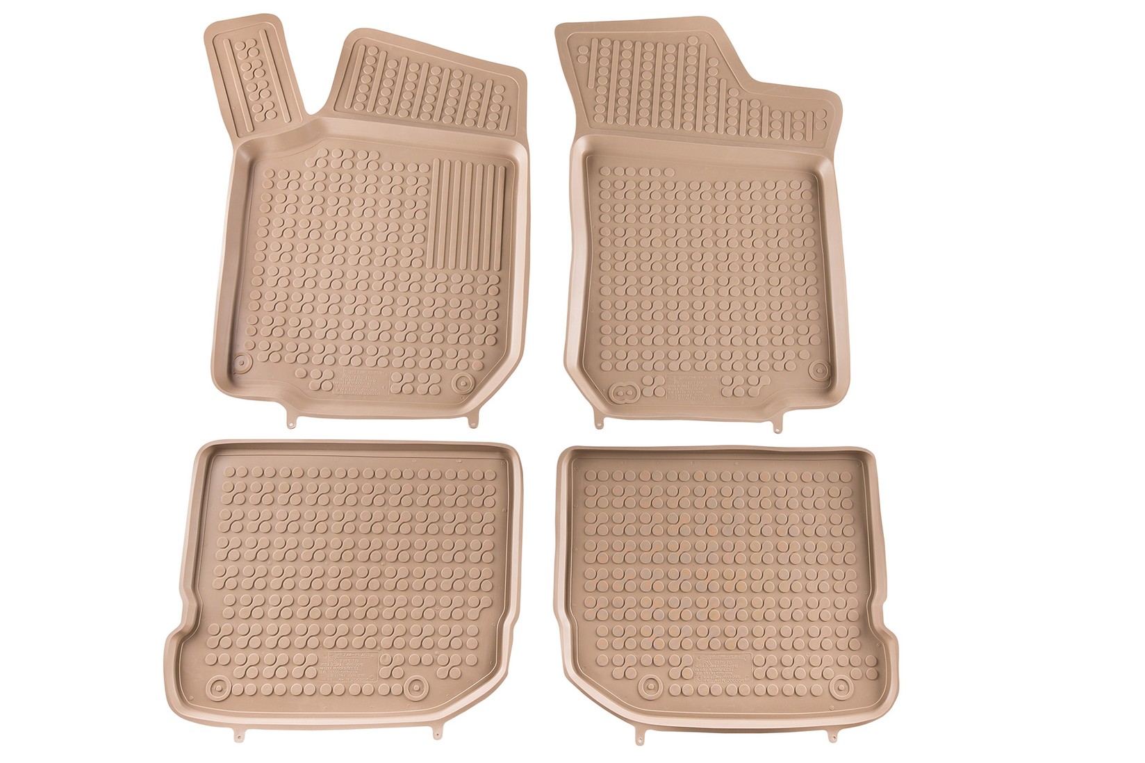 REZAW-PLAST Гумени патосници за VW Golf IV, Bora Beetle, Seat Toledo Leon Skoda Octavia седан караван 4 дела кремави