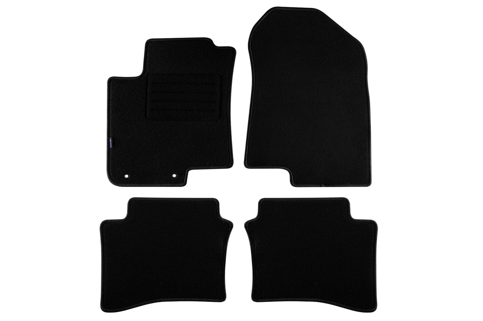 PETEX Платнени патосници за Hyundai I20, I20 Hybrid по 2020 година, Bayon по 2021 година, 4 дела, црни, материјал REX