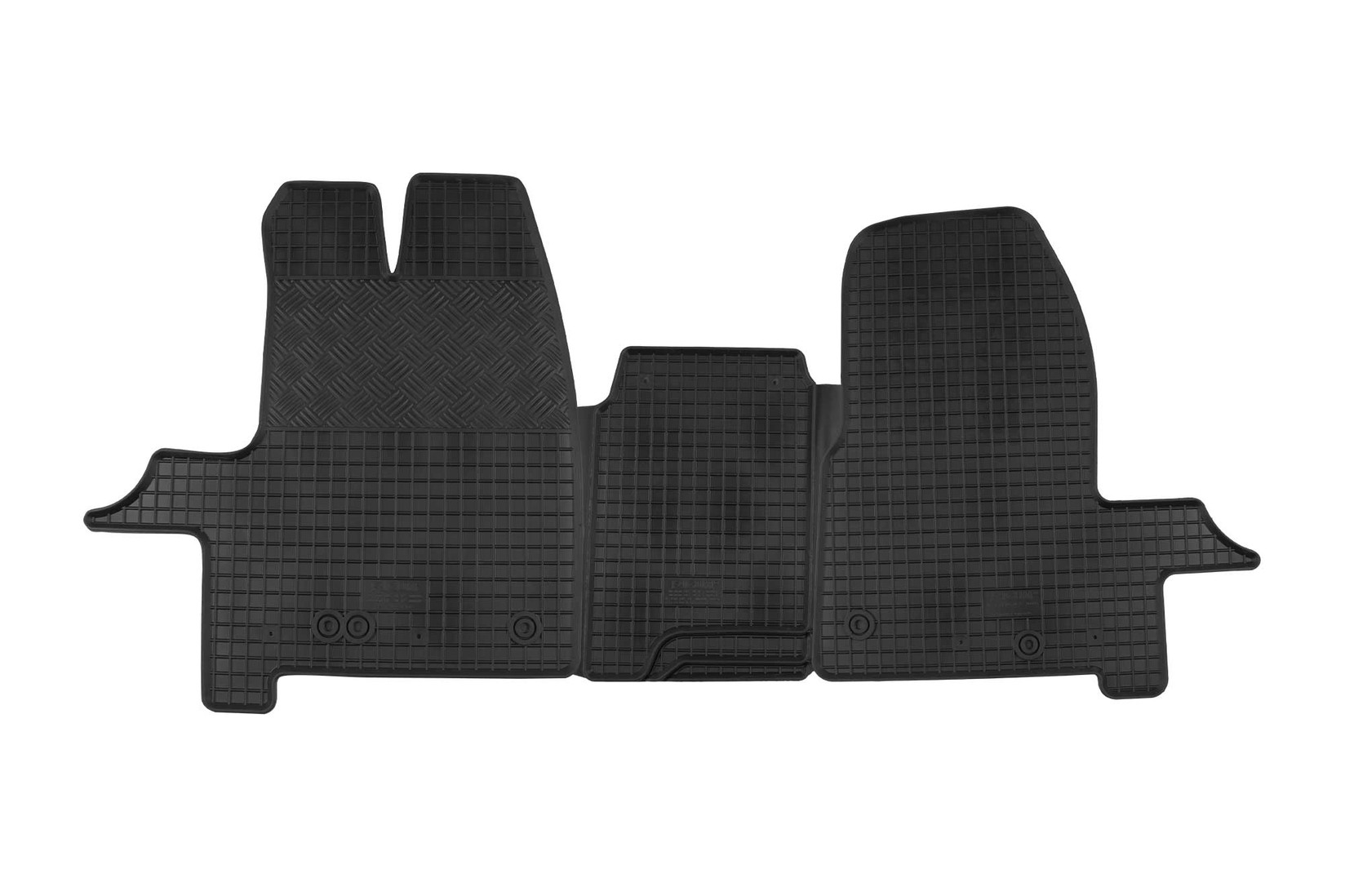 RIGUM Гумени патосници за Ford Tourneo Transit Custom по 2012г. 3 места Transit Custom по 2018г. 3 дела