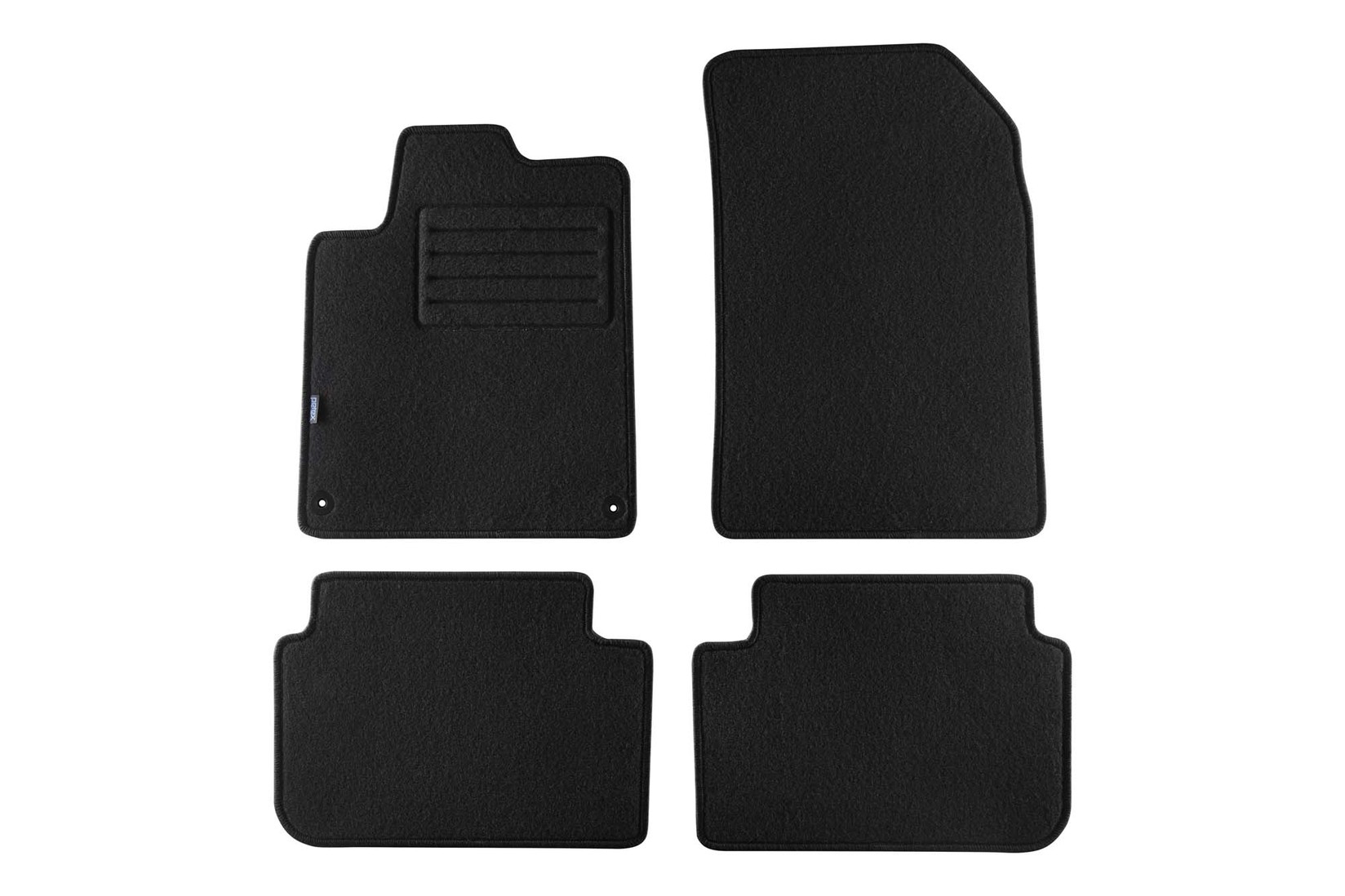 PETEX Платнени патосници за Peugeot 407 05/2004-02/2011/Break 09/2004-02/2011 4 делови црни (B042) Rex материјал