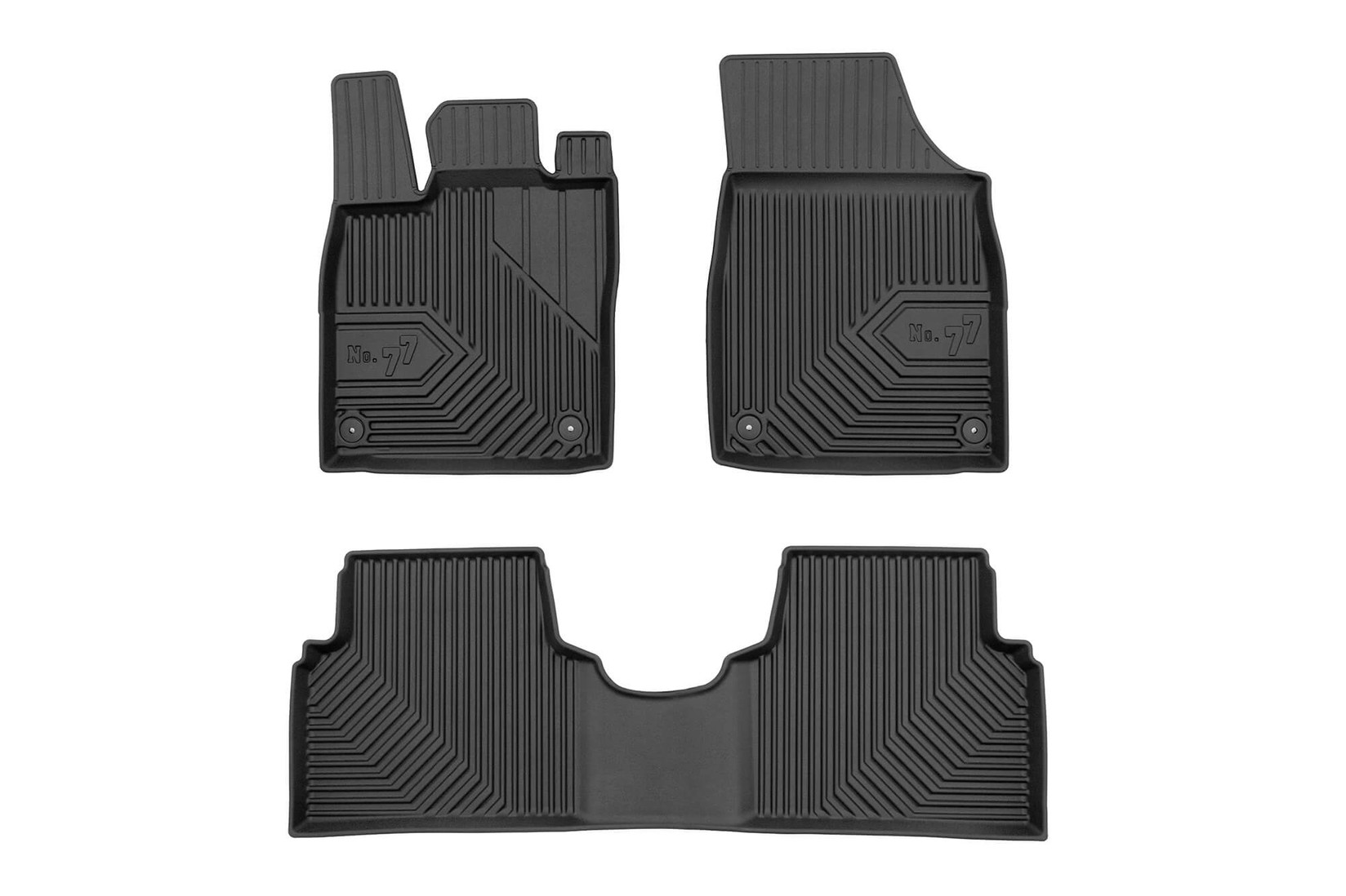 FROGUM 2.5D гумени патосници модел 77 за Volkswagen ID.3 по 2019 3 дела црни