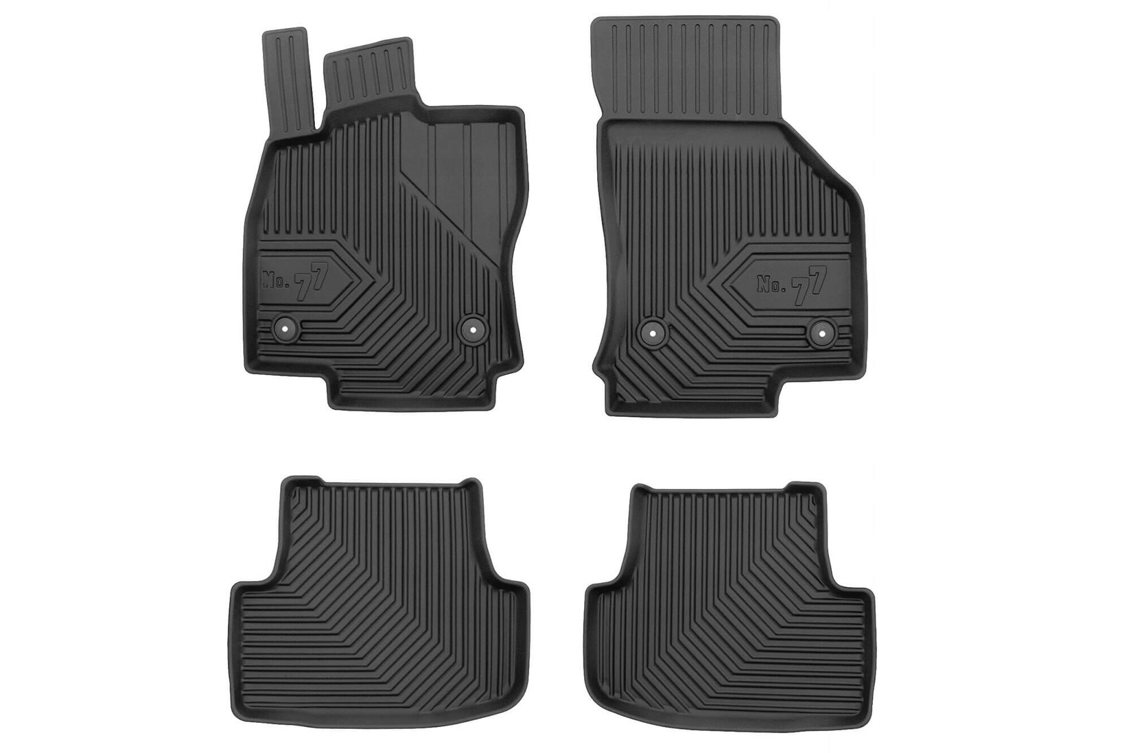 FROGUM 2.5D гумени патосници модел 77 за Audi A3 8Y по 2020 година за сите модели без Mild Hybrid верзија, 4 дела, црни