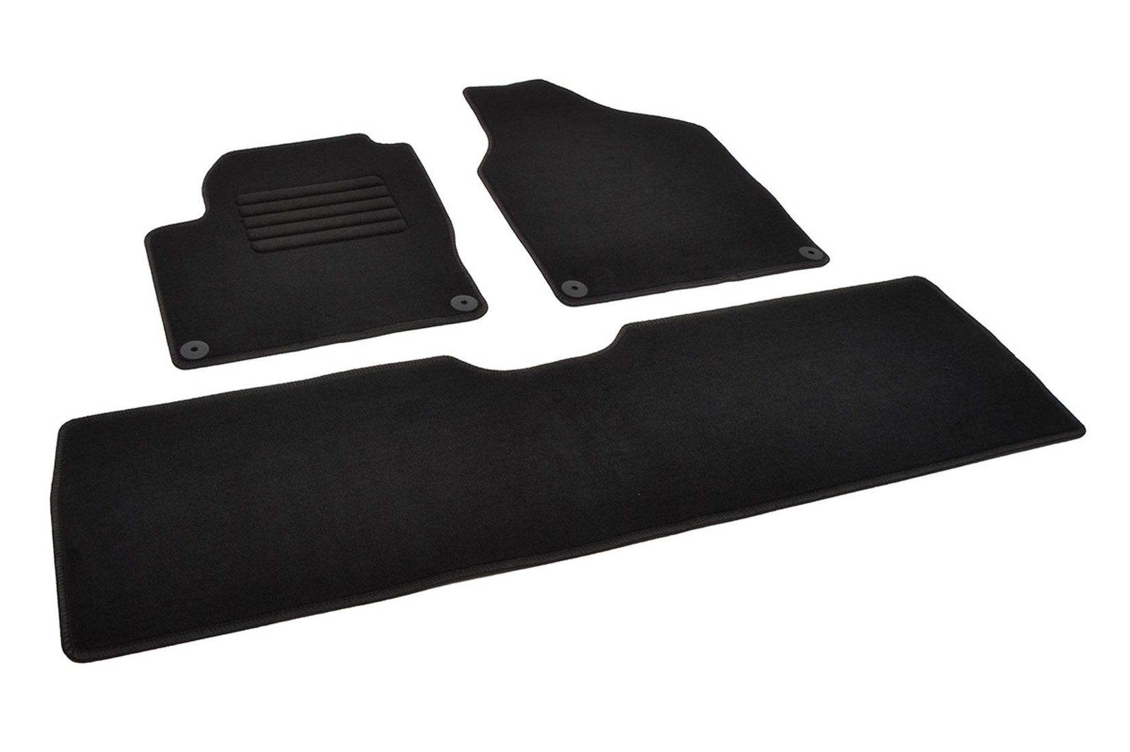 RIGUM Платнени патосници за Volkswagen Sharan, Seat Alhambra 1995-2010, Ford Galaxy 1995-2007, 3 дела, црни