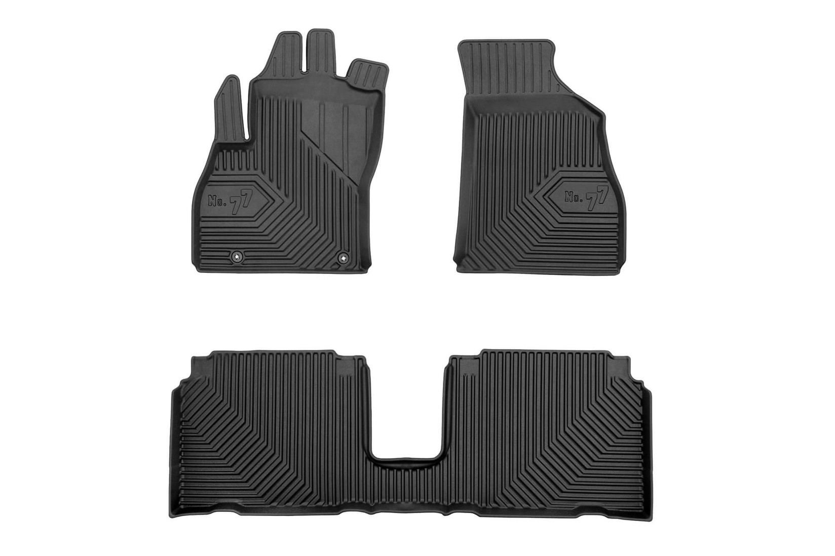 FROGUM 2.5D гумени патосници модел 77 за Fiat Fiorino 2007-2016 2 дела црни