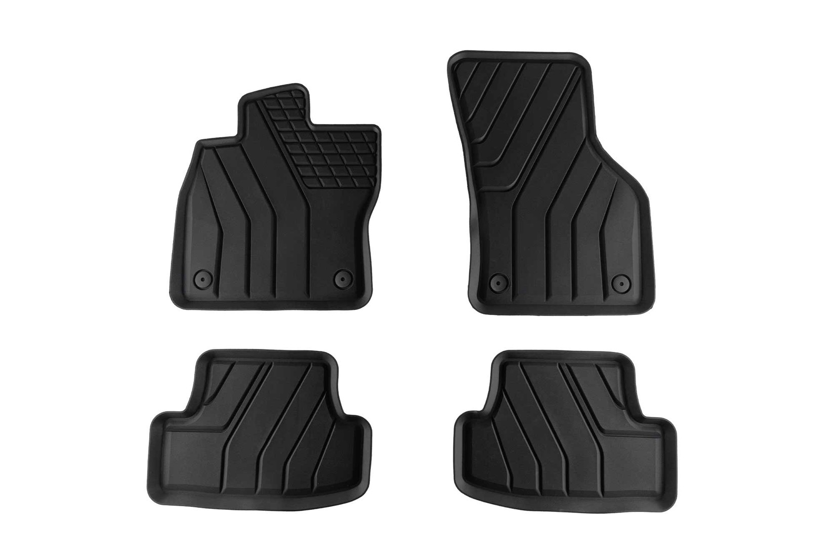 SPARTLINE Гумени патосници за Audi Q2 Volkswagen T-Roc Skoda Karoq Seat Ateca по 2017 година 4 дела црни