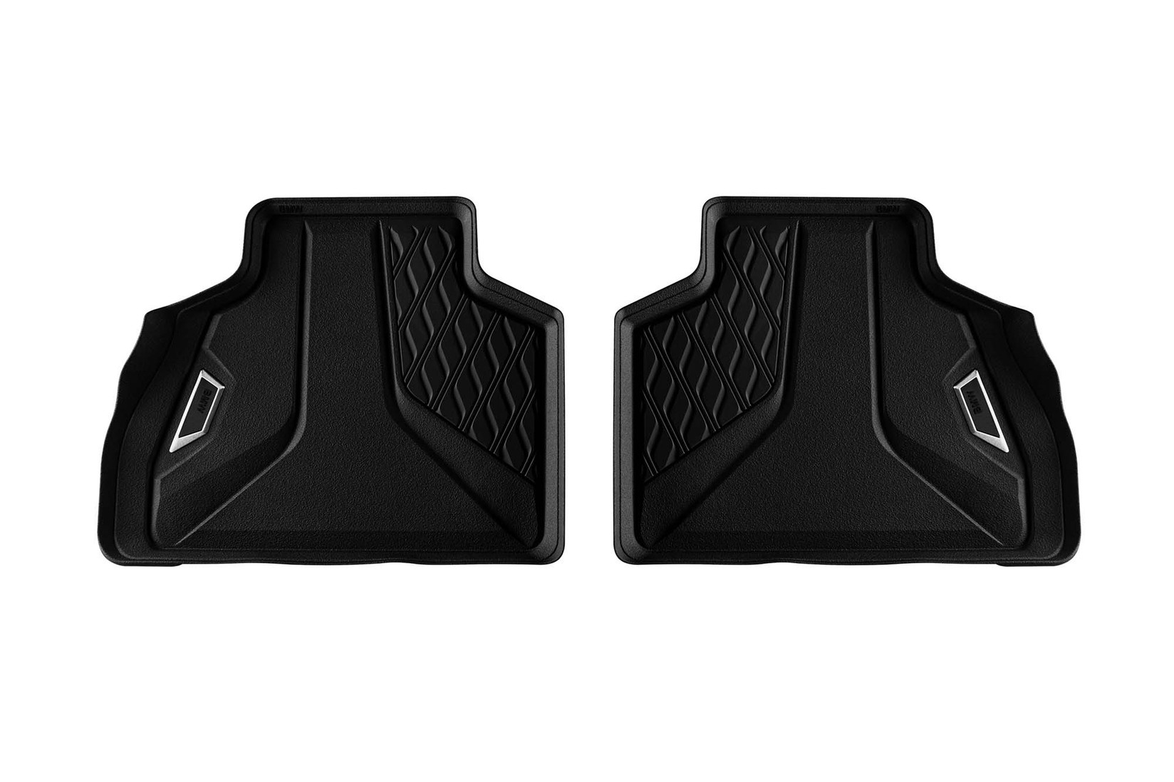 BMW Задни гумени патосници за BMW X7 G07 по 2018 година 2 дела црни