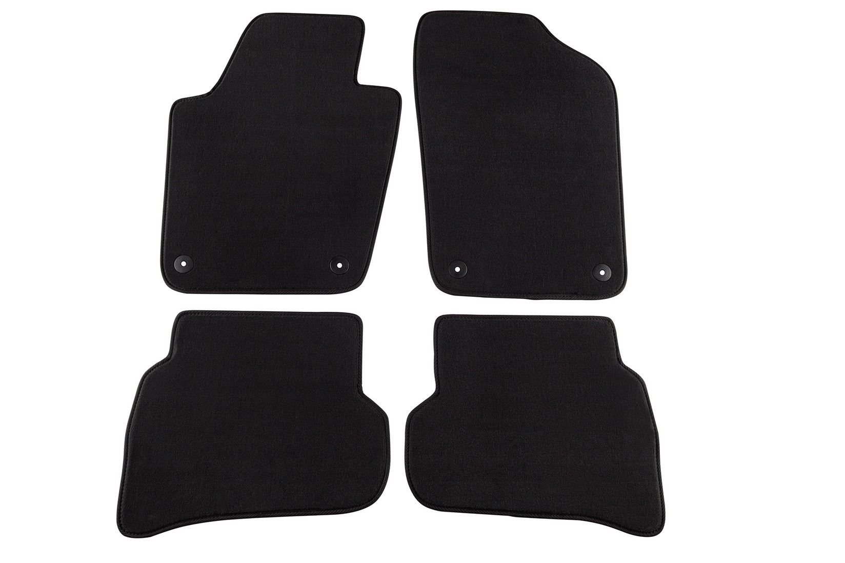 PETEX Платнени патосници за VW Polo 06/2009 =>/Cross Polo 2010 => 4 делови црни (B014) Style материјал