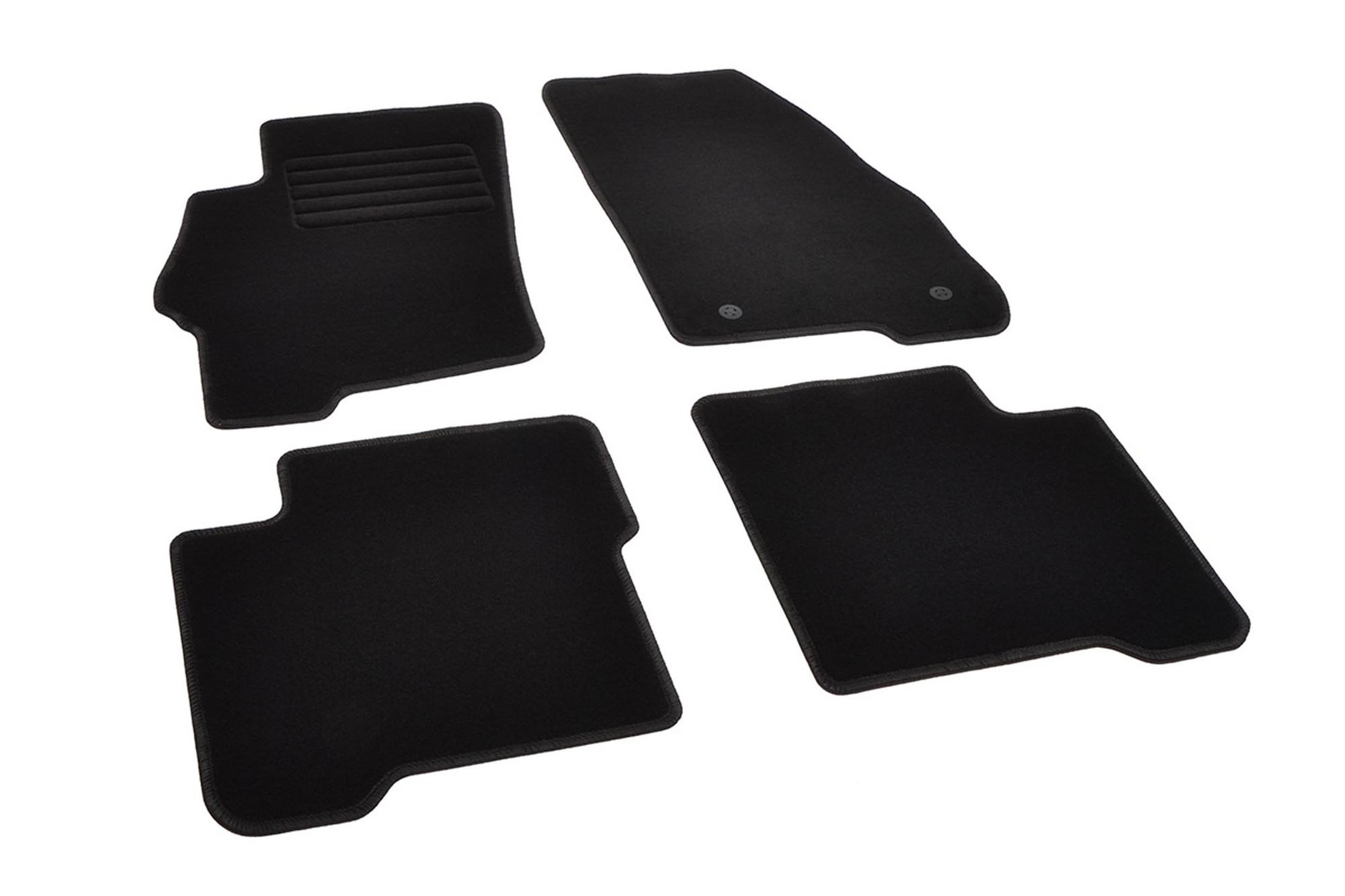 RIGUM Платнени патосници за Fiat Linea 2007-2015, 4 дела, црни