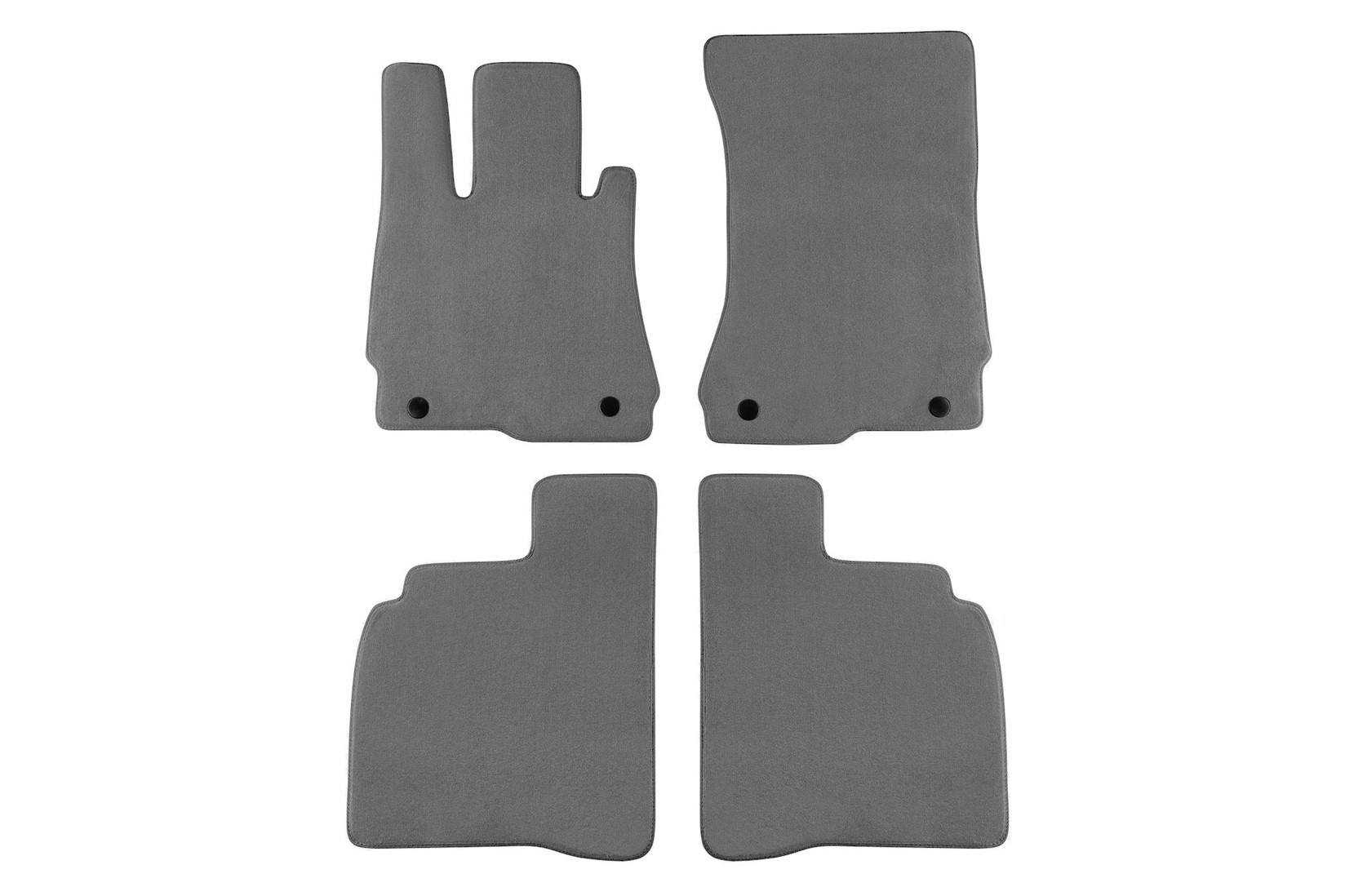 PETEX Платнени патосници за Mercedes S класа W221 2005-2013 долга верзија, 4 дела, сиви, материјал Comet, захват B064