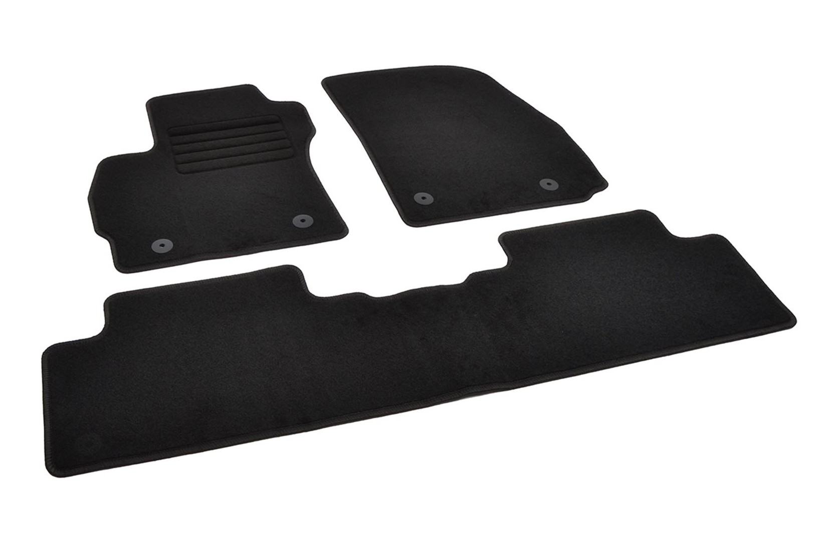 RIGUM Платнени патосници за Mazda 5 2011-2018, 3 дела, црни