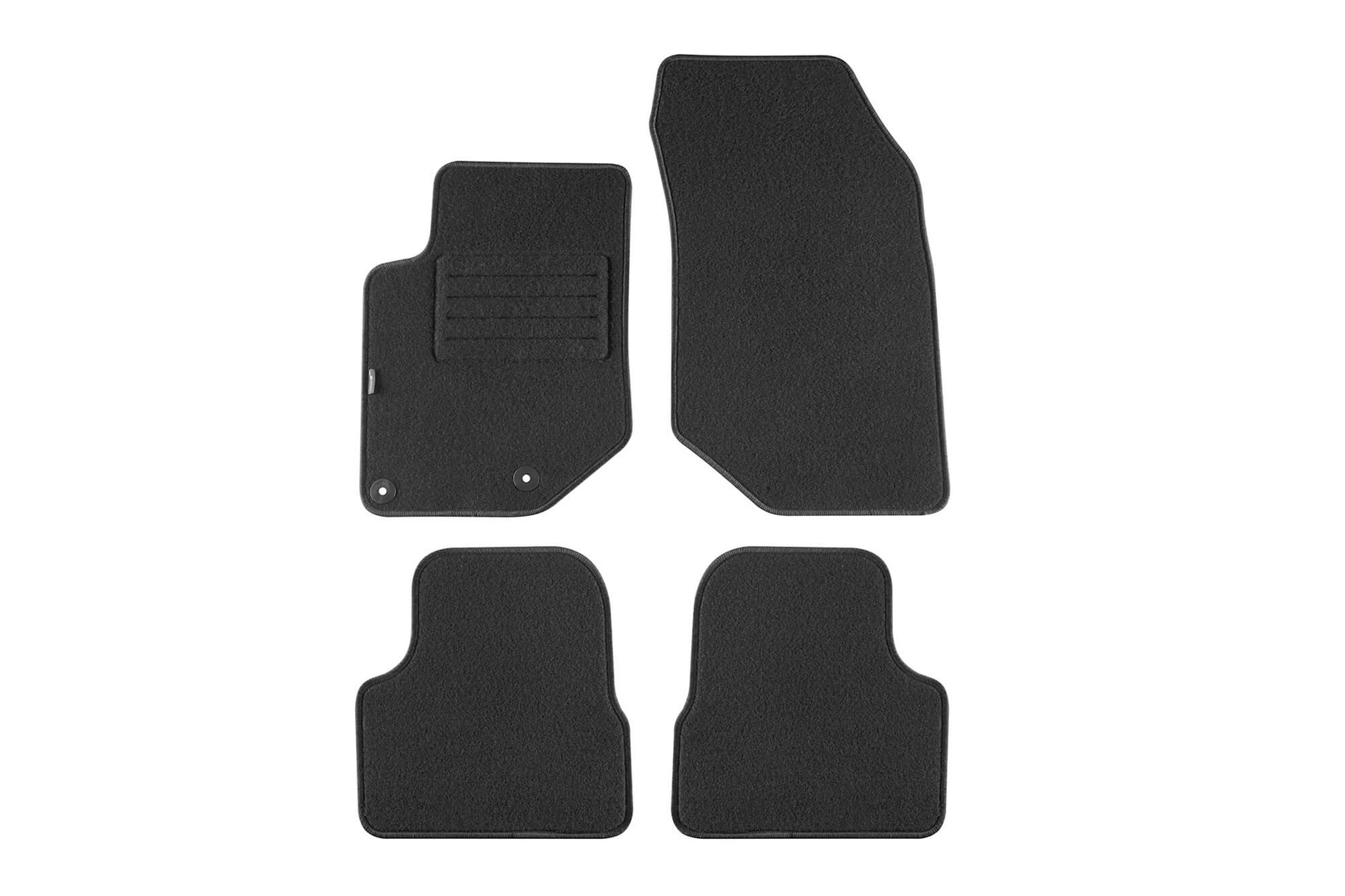 PETEX Платнени патосници за Peugeot 208 2012-2019 година , 2008 2013-2019 година 4 дела, црни, REX материјал