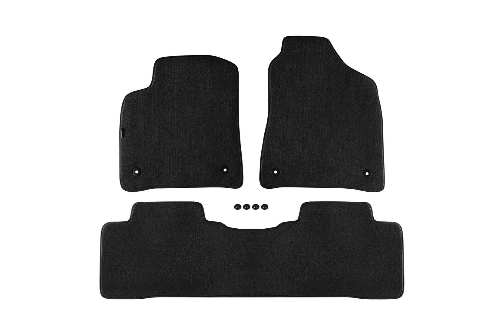 PETEX Платнени патосници за Ssang Yong Korando 2010-2019 година, 4 дела, црни, STYLE материјал