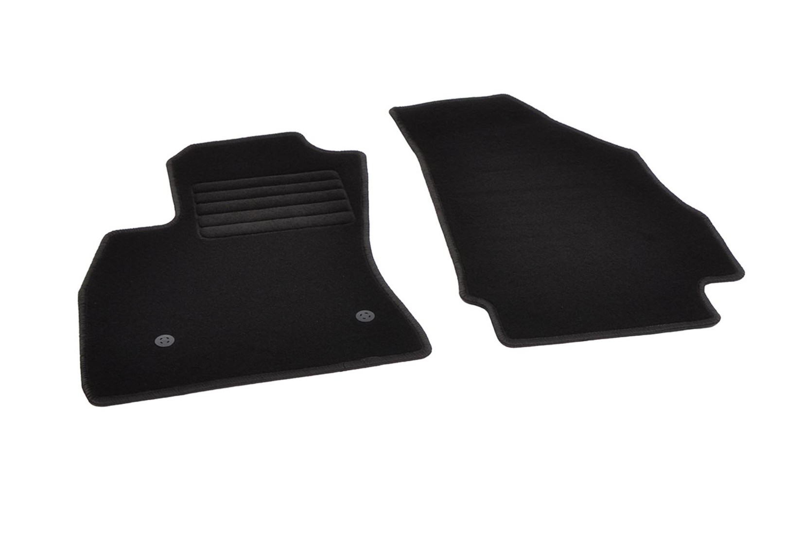 RIGUM Платнени патосници за Fiat Doblo по 2010 година со 2 места, 2 дела, црни