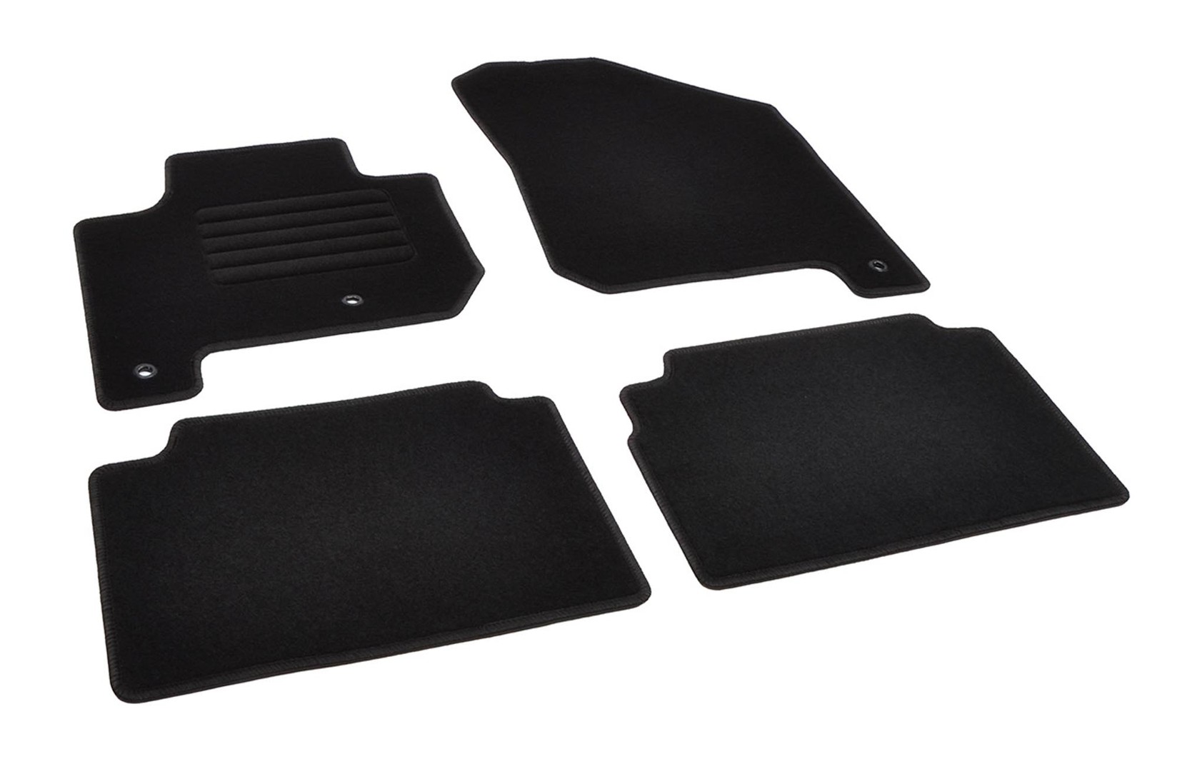 RIGUM Платнени патосници за Kia Soul EV 2014-2019, 4 дела, црни