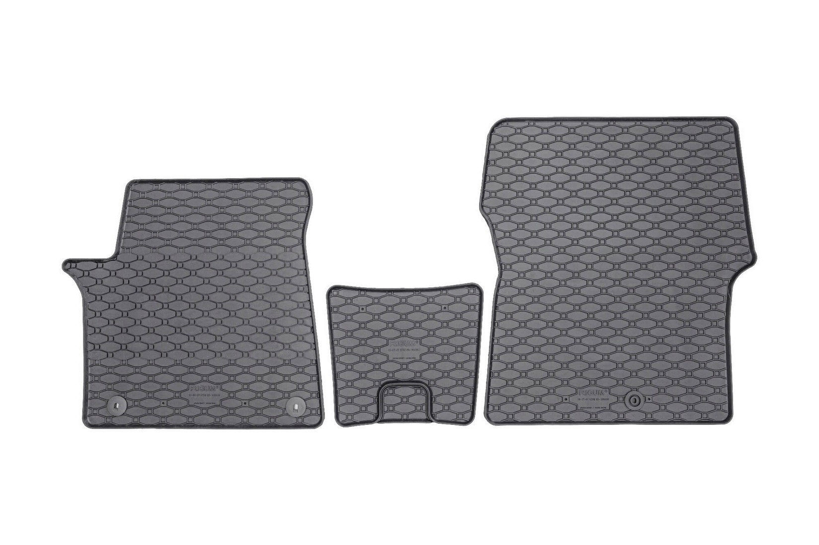 RIGUM Гумени патосници за Hyundai Staria 2-3 места по 2022 година, 3 дела, црни