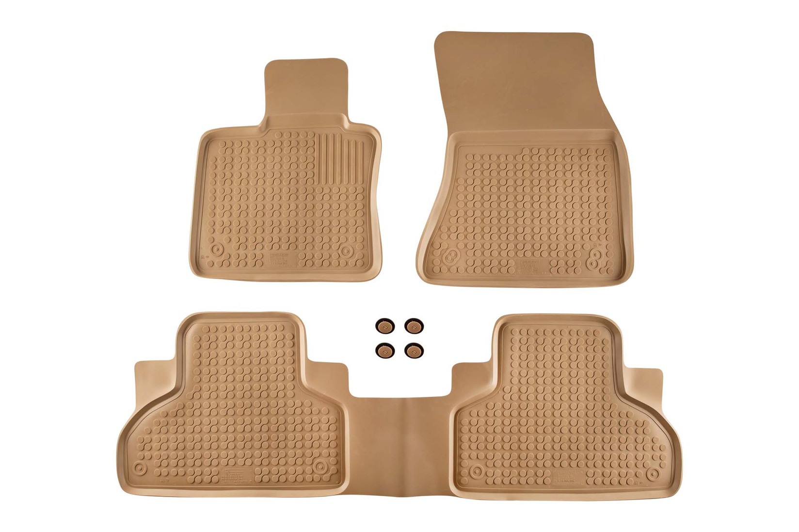 REZAW-PLAST Гумени патосници за BMW X5 F15 2013-2018 X6 F16 2014-2019 3 дела кремави