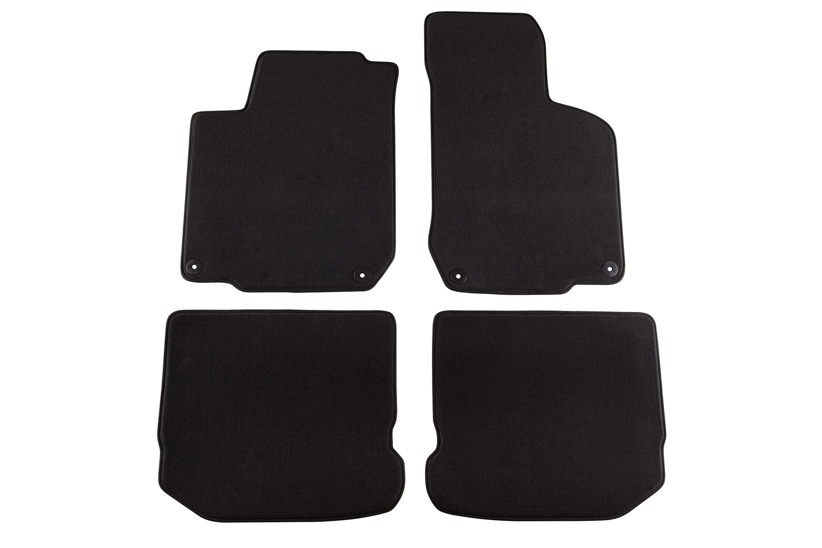 PETEX Платнени патосници за SEAT Toledo 03/1999-10/2004/Leon 11/1999-07/2005 4 делови црни (B014U) Style материјал