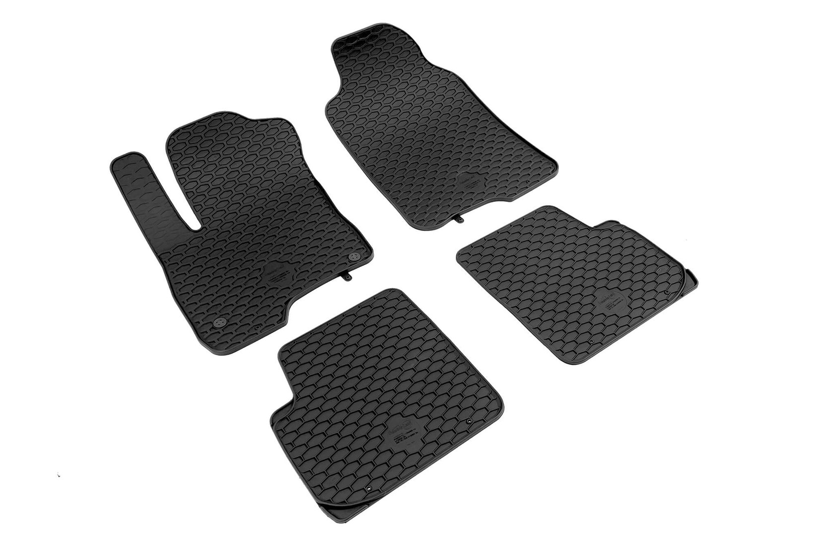 GUMARNY ZUBRI Гумени патосници за Fiat Panda по 2012 година, Panda Cross по 2014 година, Panda Hybrid по 2020 година, 4 дела, црни