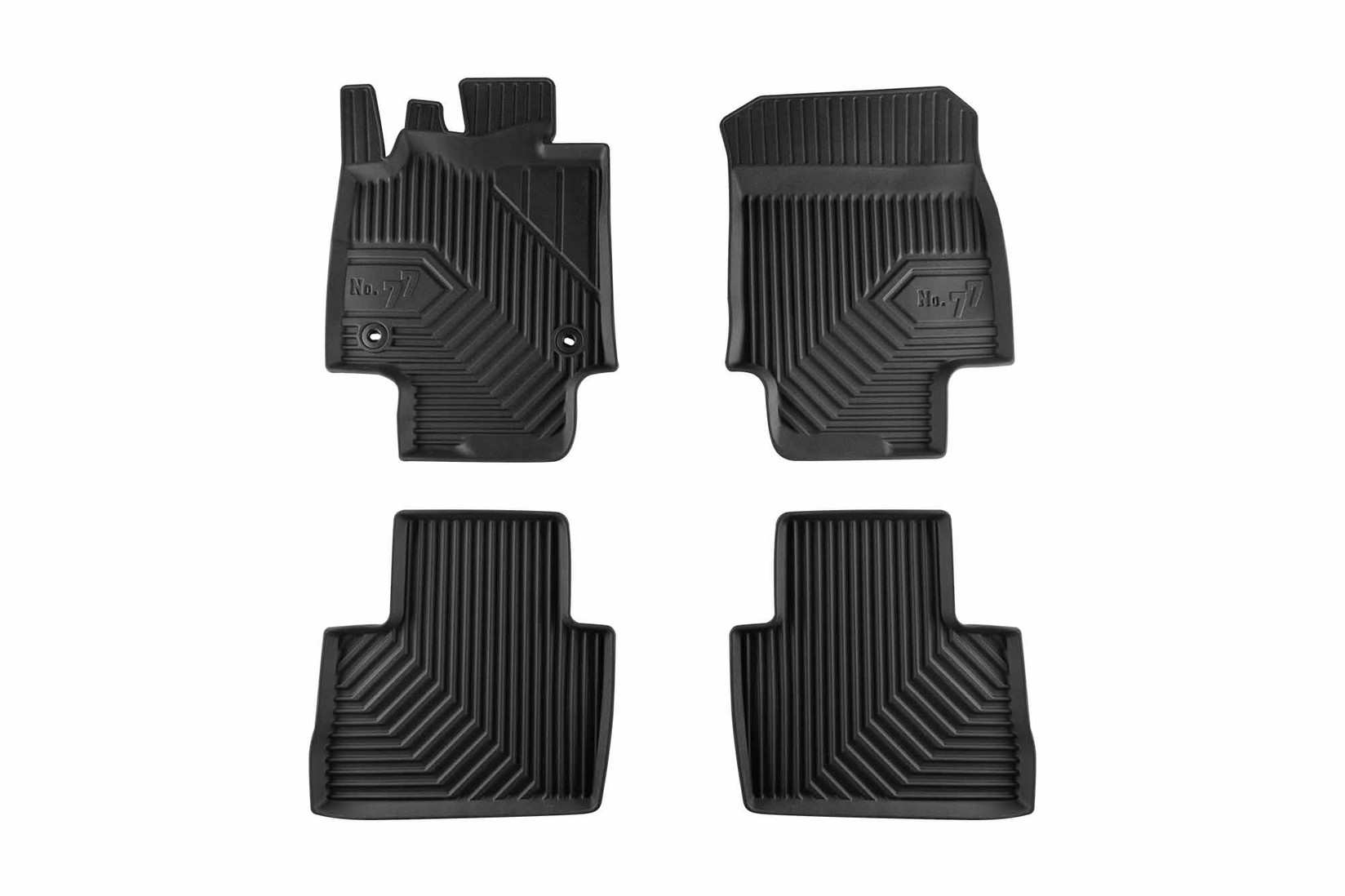 FROGUM 2.5D гумени патосници модел 77 за Toyota Rav4 мануелен менувач по 2019 година 4 дела црни