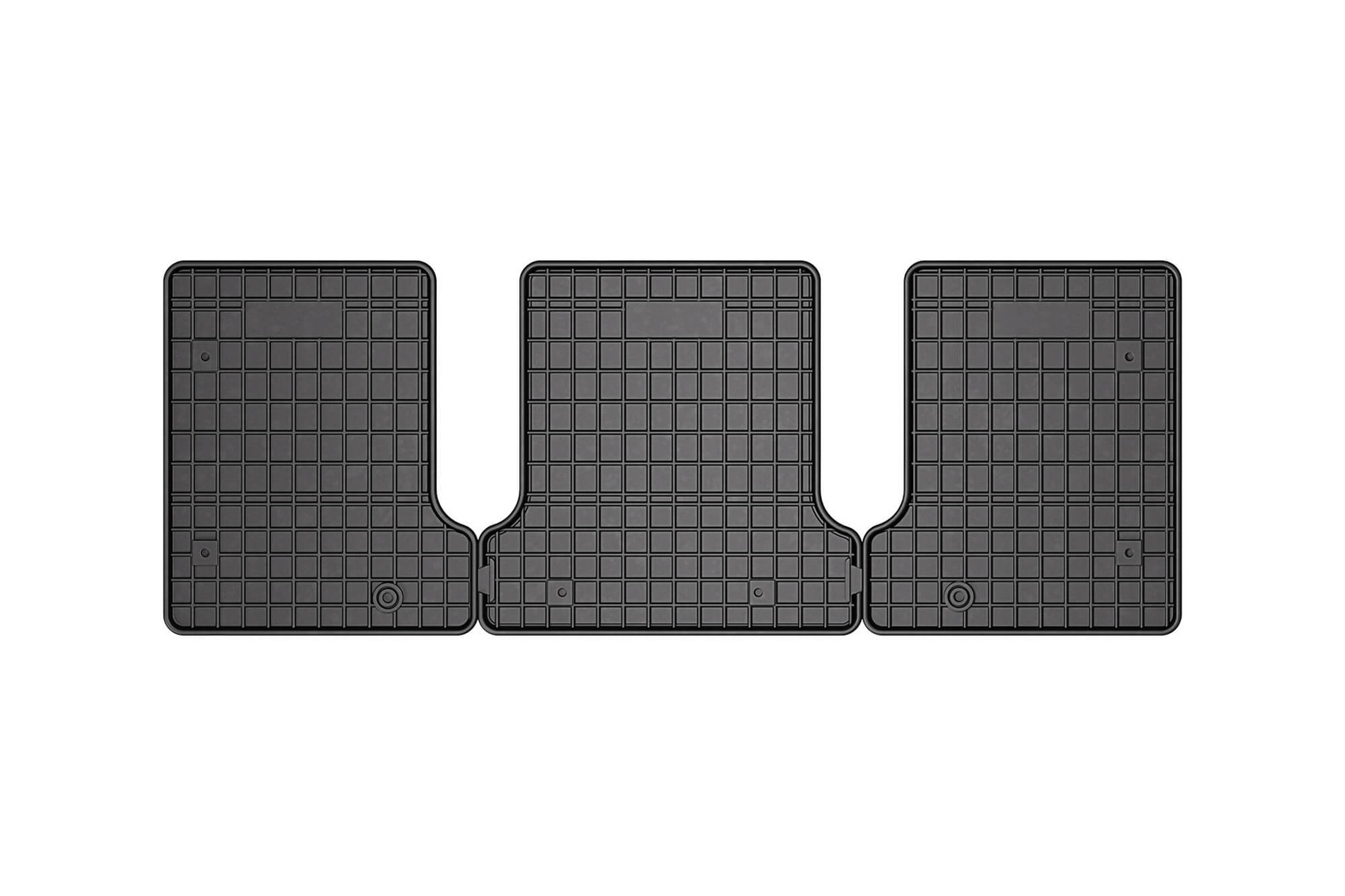 FROGUM Гумени патосници за Kia EV9 по 2023 година за 3-ти ред седишта, 3 дела, црни