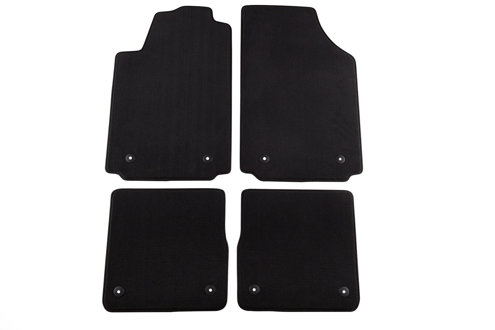 PETEX Платнени патосници за Audi A2 2000-2005 4 делови црни (B018) Style материјал