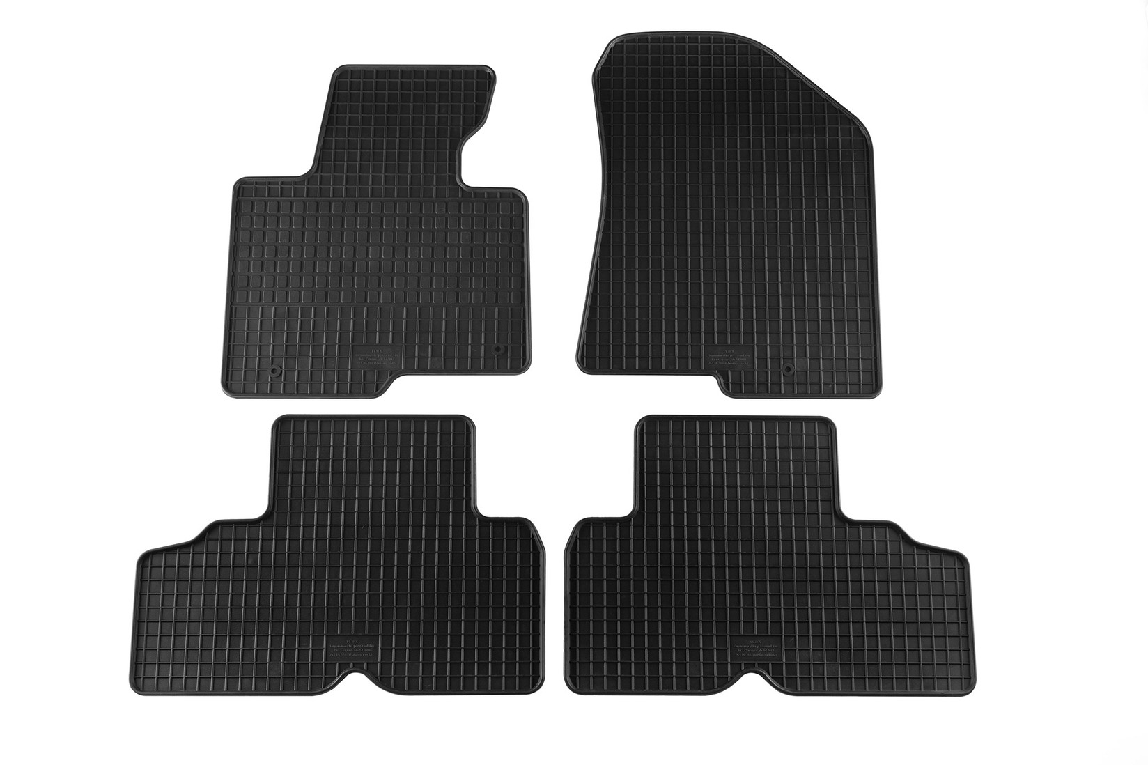 PETEX Гумени патосници за Kia Carens 2013-2018 5-7 места 4 дела црни