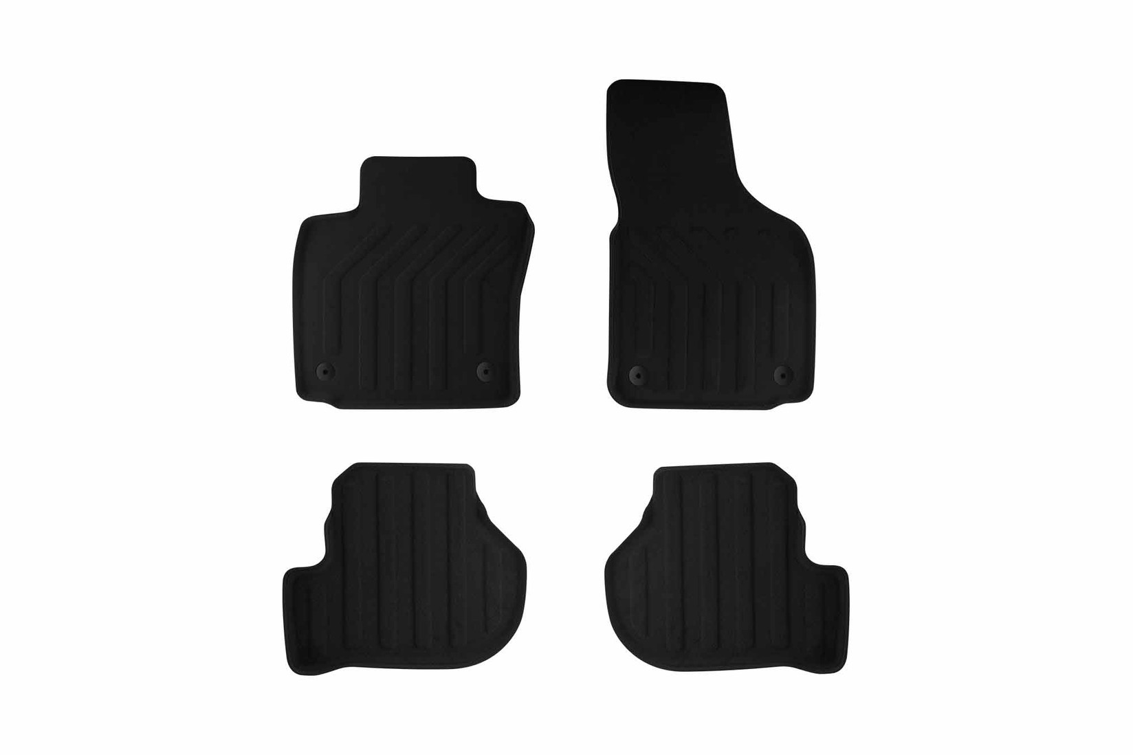 GUMARNY ZUBRI 3D Платнени патосници за VW Golf VI 2008-2013, Skoda Octavia 2008-2012, 4 дела, црни