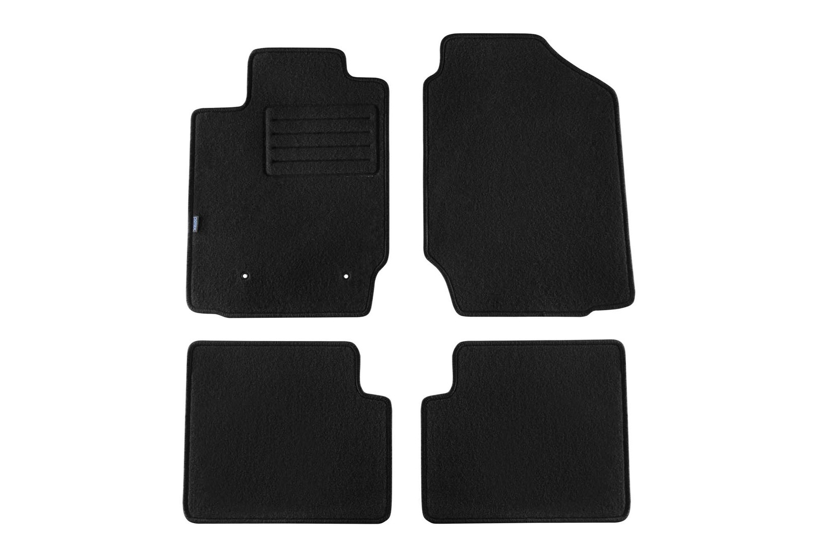 PETEX Платнени патосници за Toyota Corolla 3-4 врати 01/2002-01/2007/караван 01/2002-01/2007 4 делови црни (B162) Rex материјал