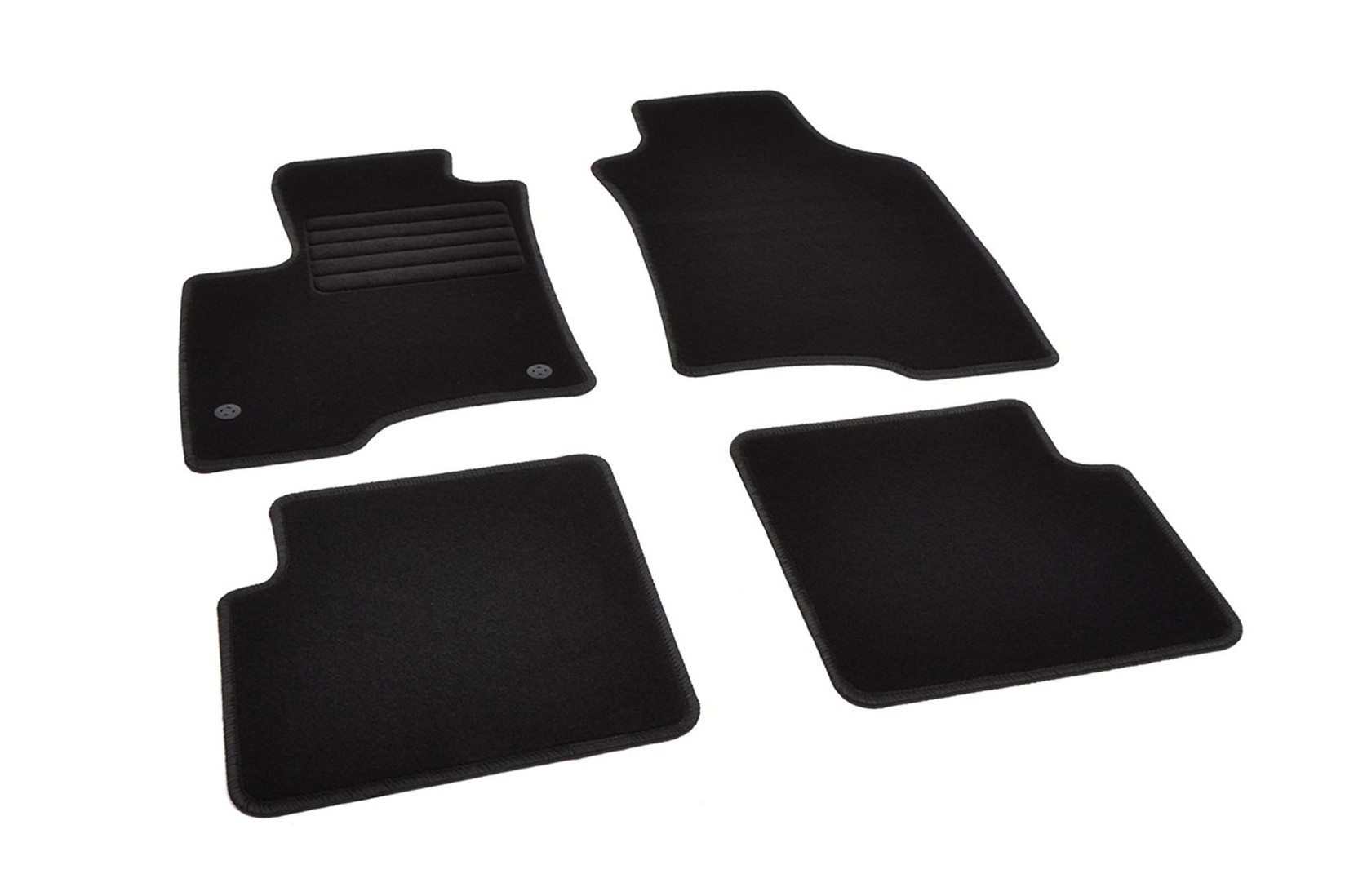 RIGUM Платнени патосници за Fiat Panda по 2012 година, 4 дела, црни