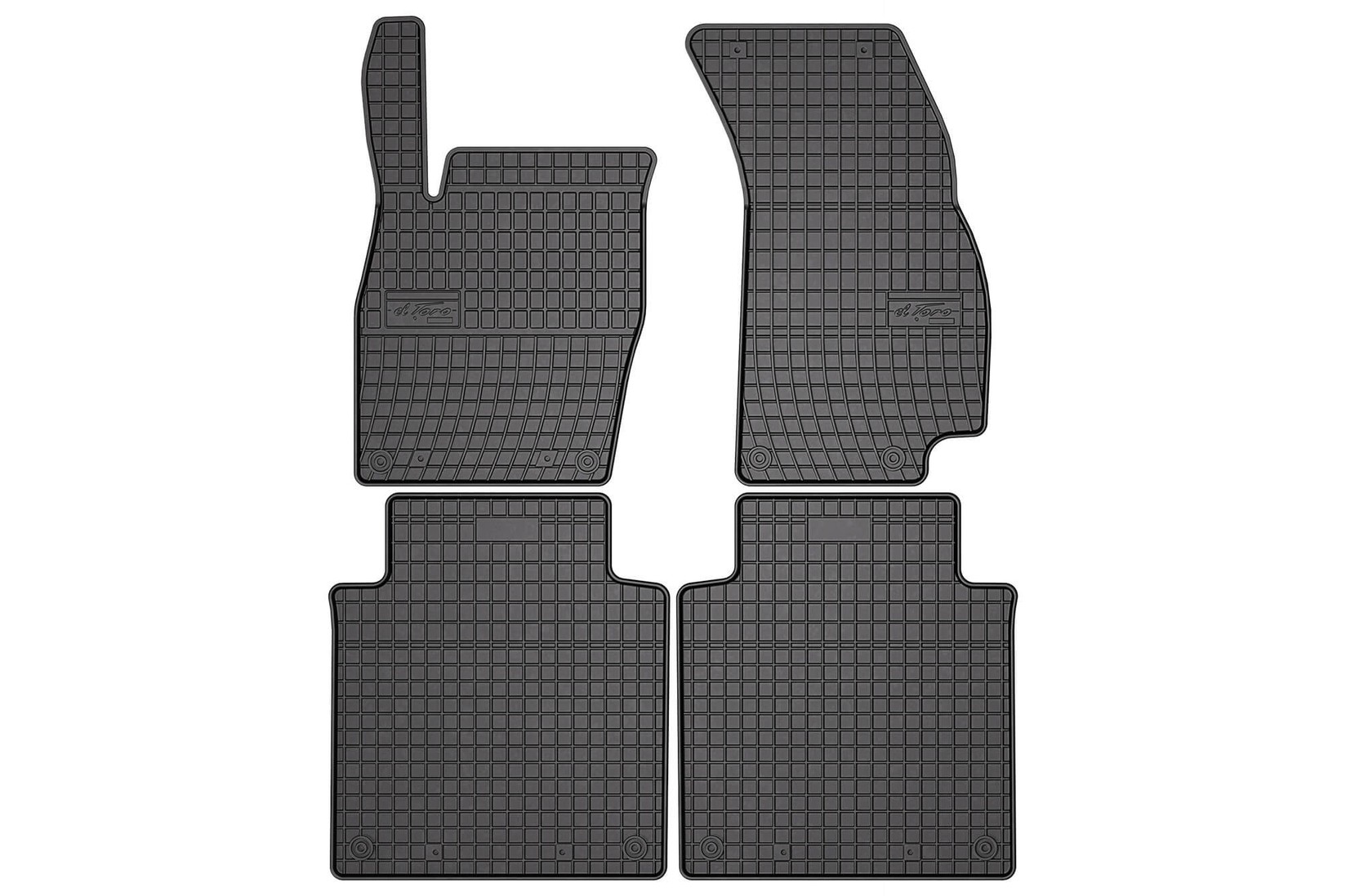 FROGUM Гумени патосници за Audi A8 D5 долга верзија по 2017 година, 4 дела, црни